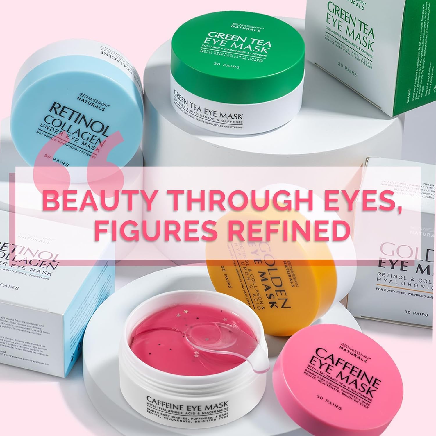 Under Eye Patches for Puffiness Kit - Green Tea & Caffeine (120 Pcs)