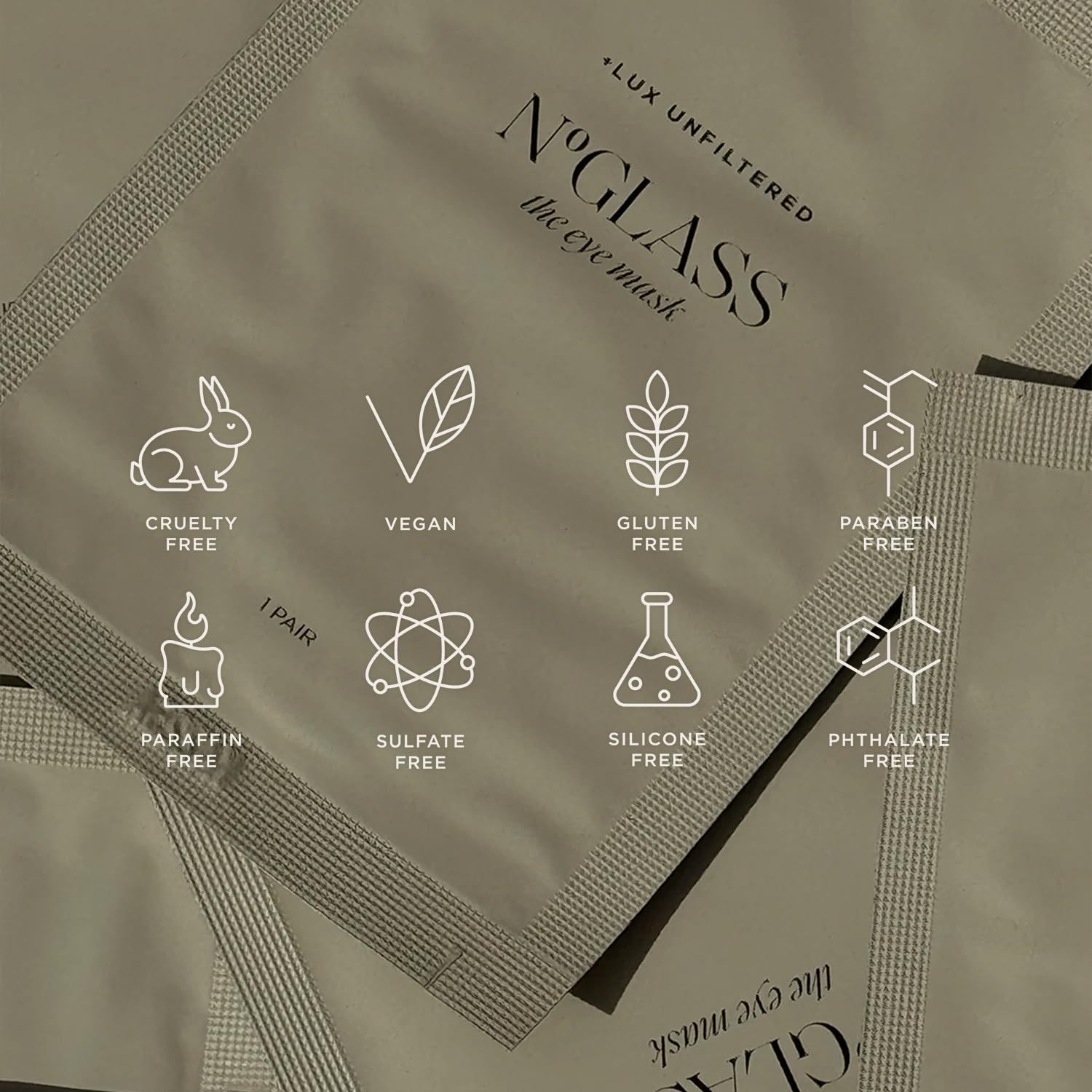 '+ Lux Unfiltered Cooling Under Eye Patches - Anti-Slip Caffeine Infused Korean Eye Mask for Puffiness & Brightening (10 Count)