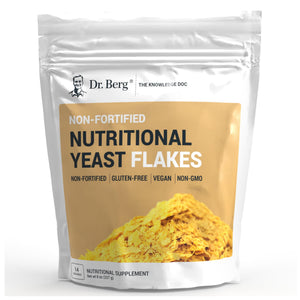 Dr. Berg Premium Nutritional Yeast Flakes - Delicious Non-Fortified Nutritional Yeast 