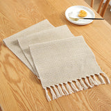 Cotton Linen Table Runner Woven Minimalist Dining Table Decor Boho Style