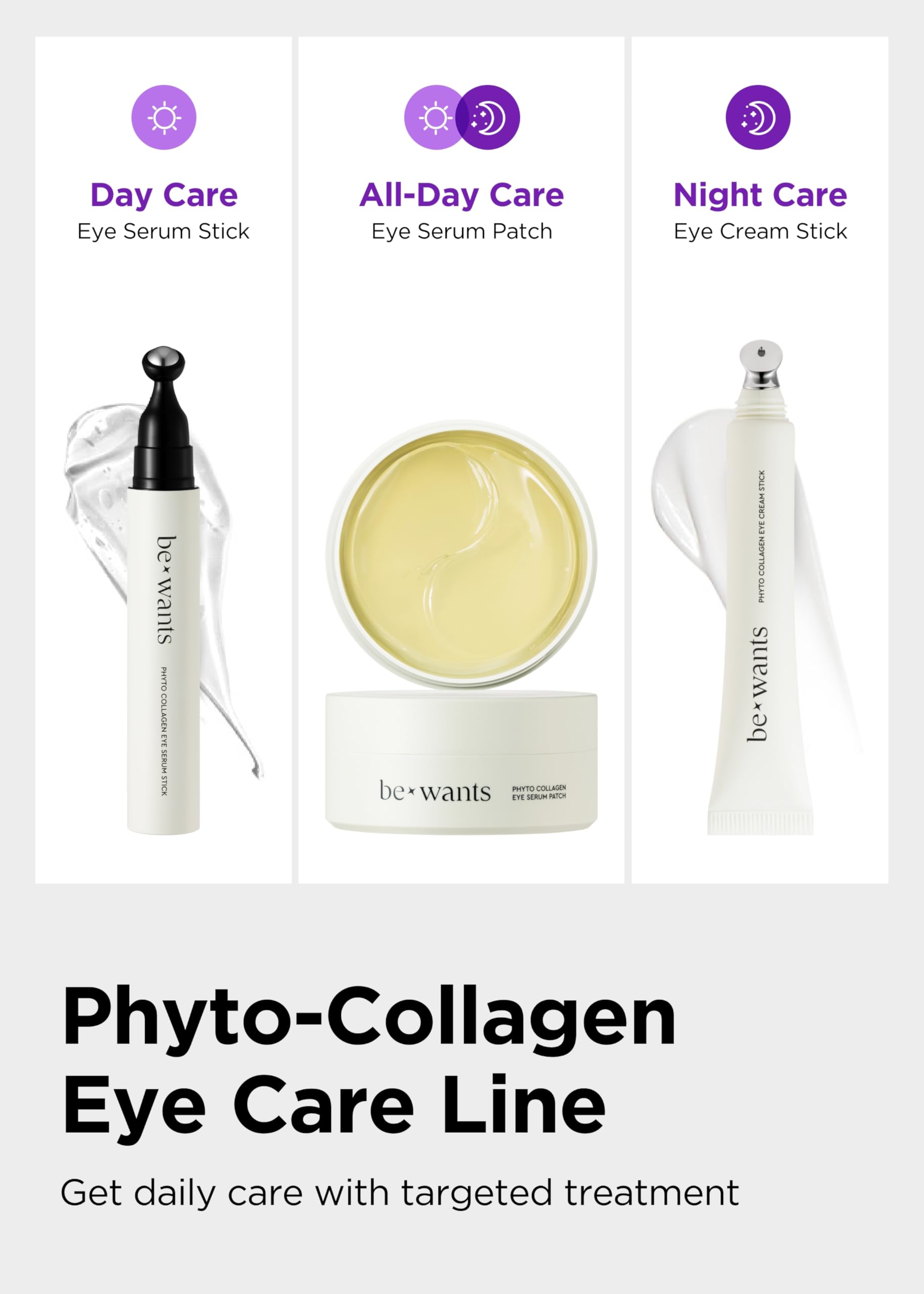 bewants Instant Eye Bag Remover - Phyto Collagen Serum Roller (1 Pack)