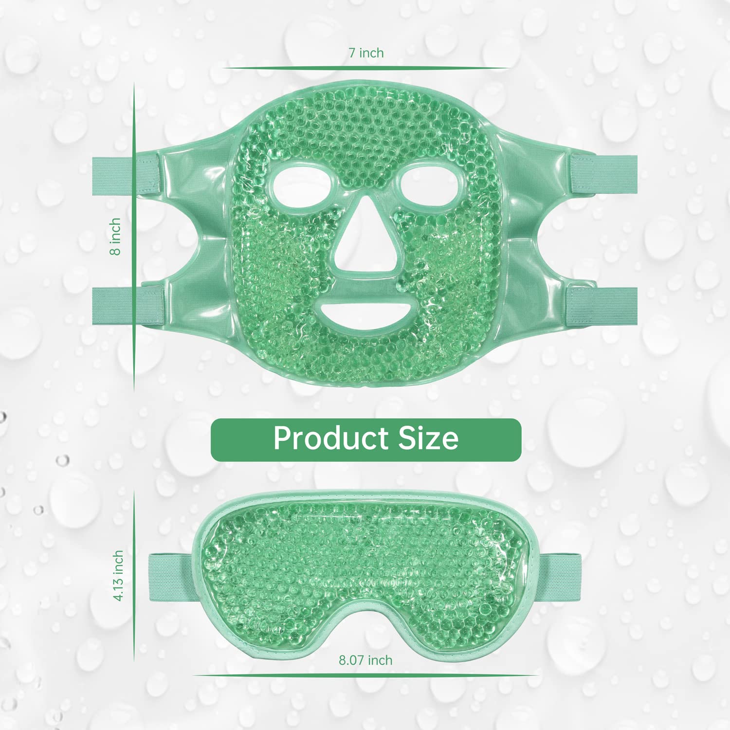 ZNÖCUETÖD Cooling Ice Face & Eye Mask – Luxury Gel Hot/Cold Pack for Puffiness, Sinus Relief, Dark Circles & Migraines | Soft Plush Backing