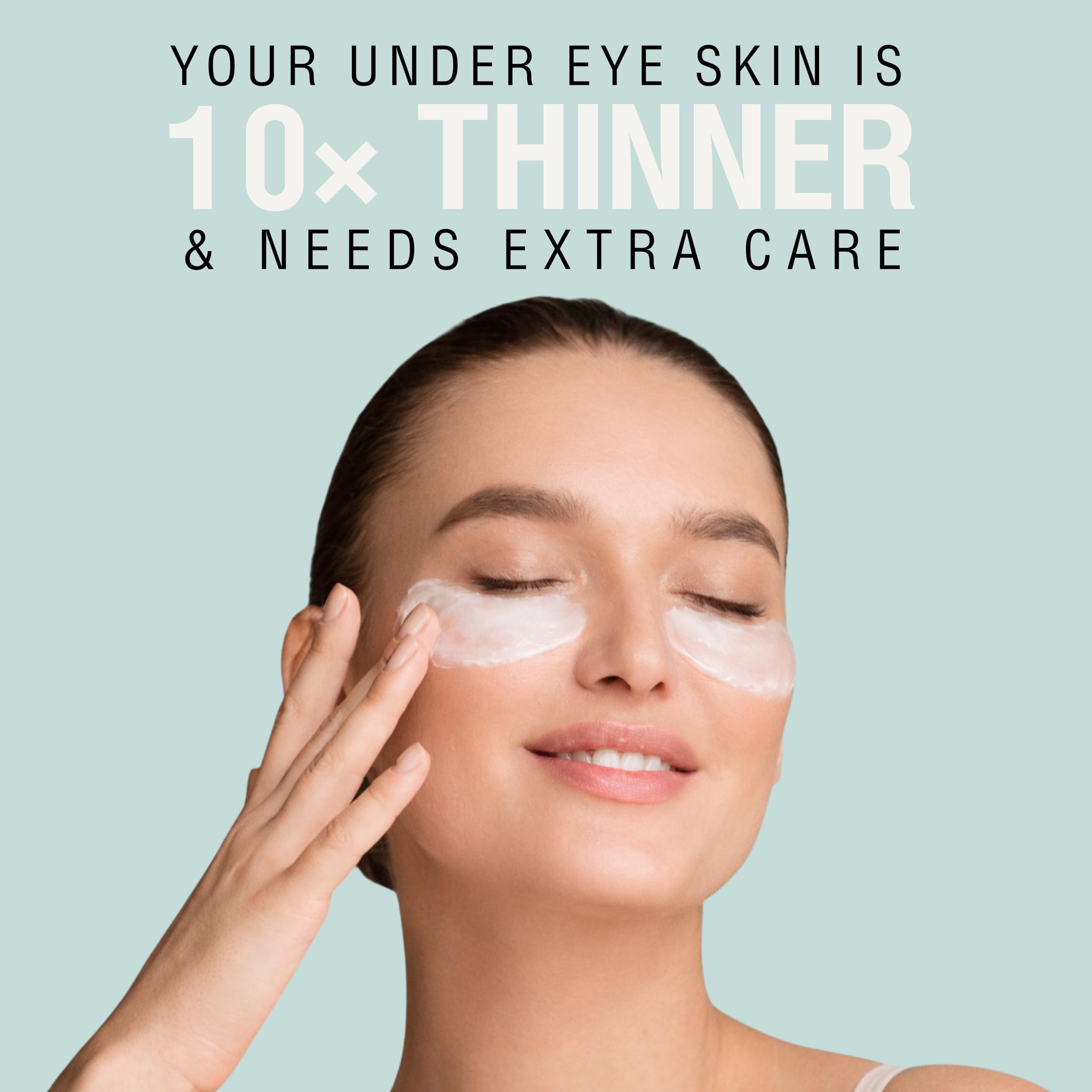 NOVEHA Daily Sensitive Eye Cream & Eyelid Moisturizer - Vegan Ceramide Hydrating Cream for Dry Eyelids, Puffiness & Fine Lines - Fragrance-Free (1 oz.)