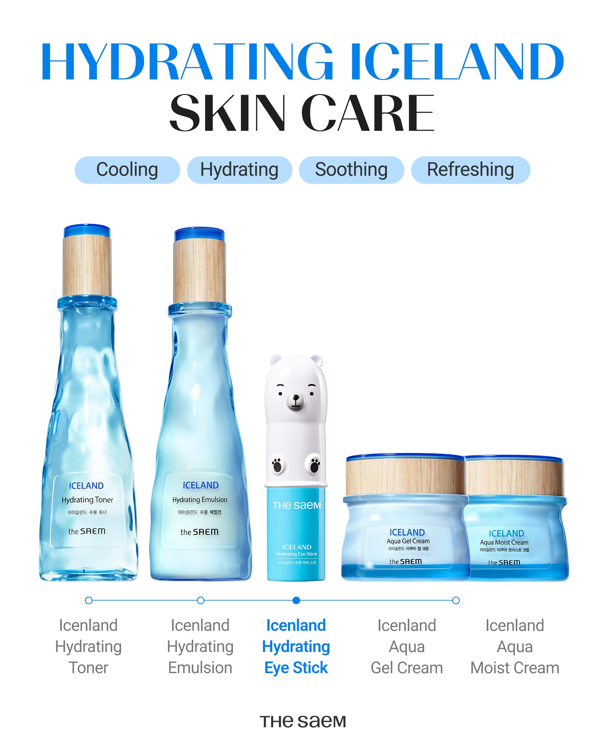 theSAEM Iceland Hydrating Eye Stick - Instant Cooling & Brightening (0.38 oz)