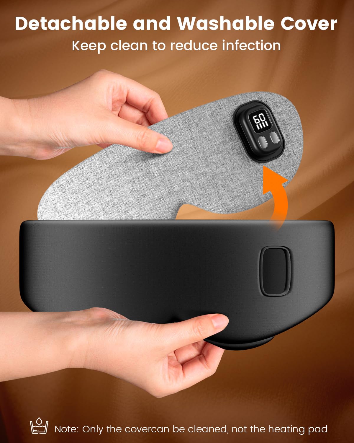 Anydance Cordless Heated Eye Mask – Rechargeable Warm Compress for Dry Eyes & Sleep Relief (Black)