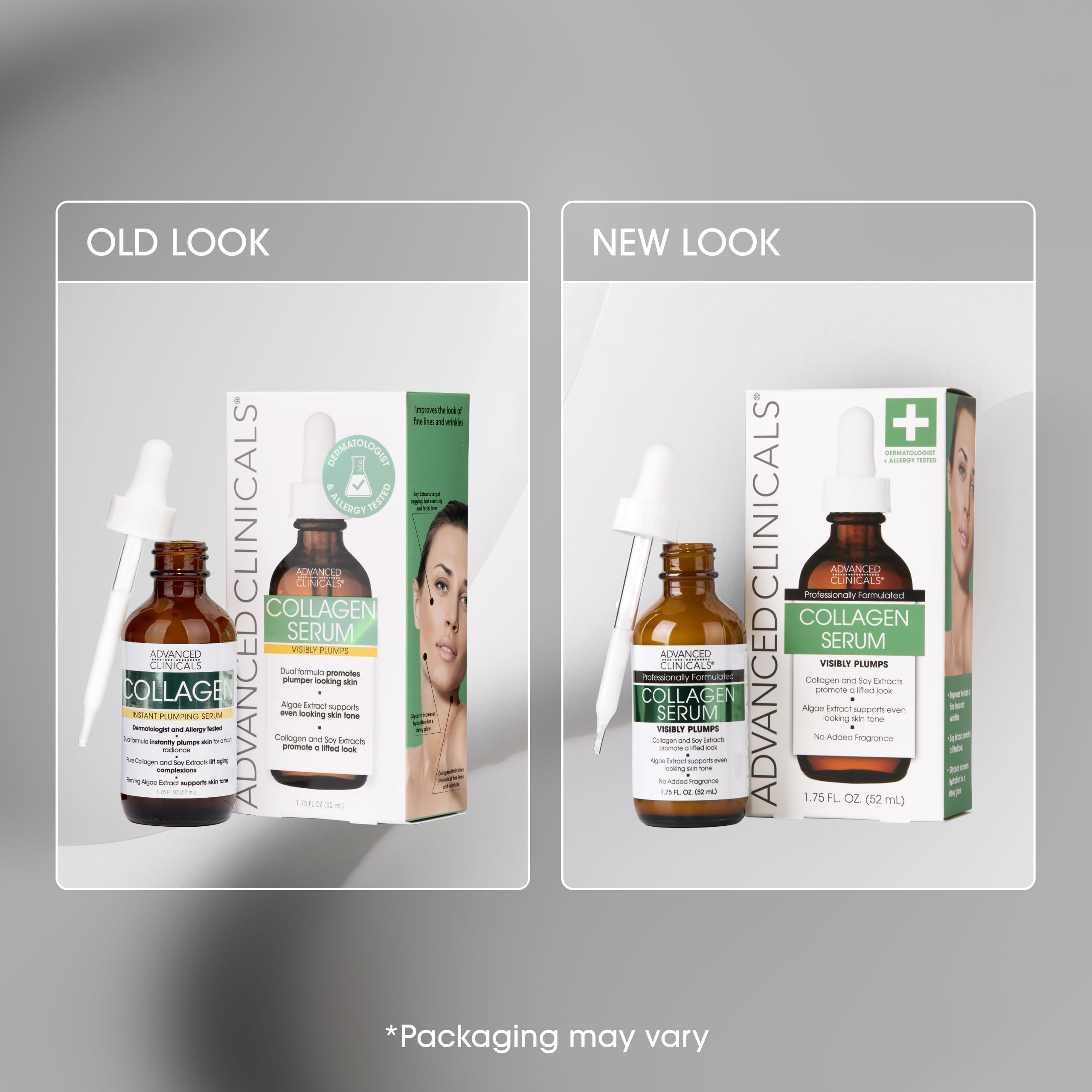 Advanced Clinicals Collagen & Hyaluronic Acid Duo – Fragrance-Free (52ml x 2)