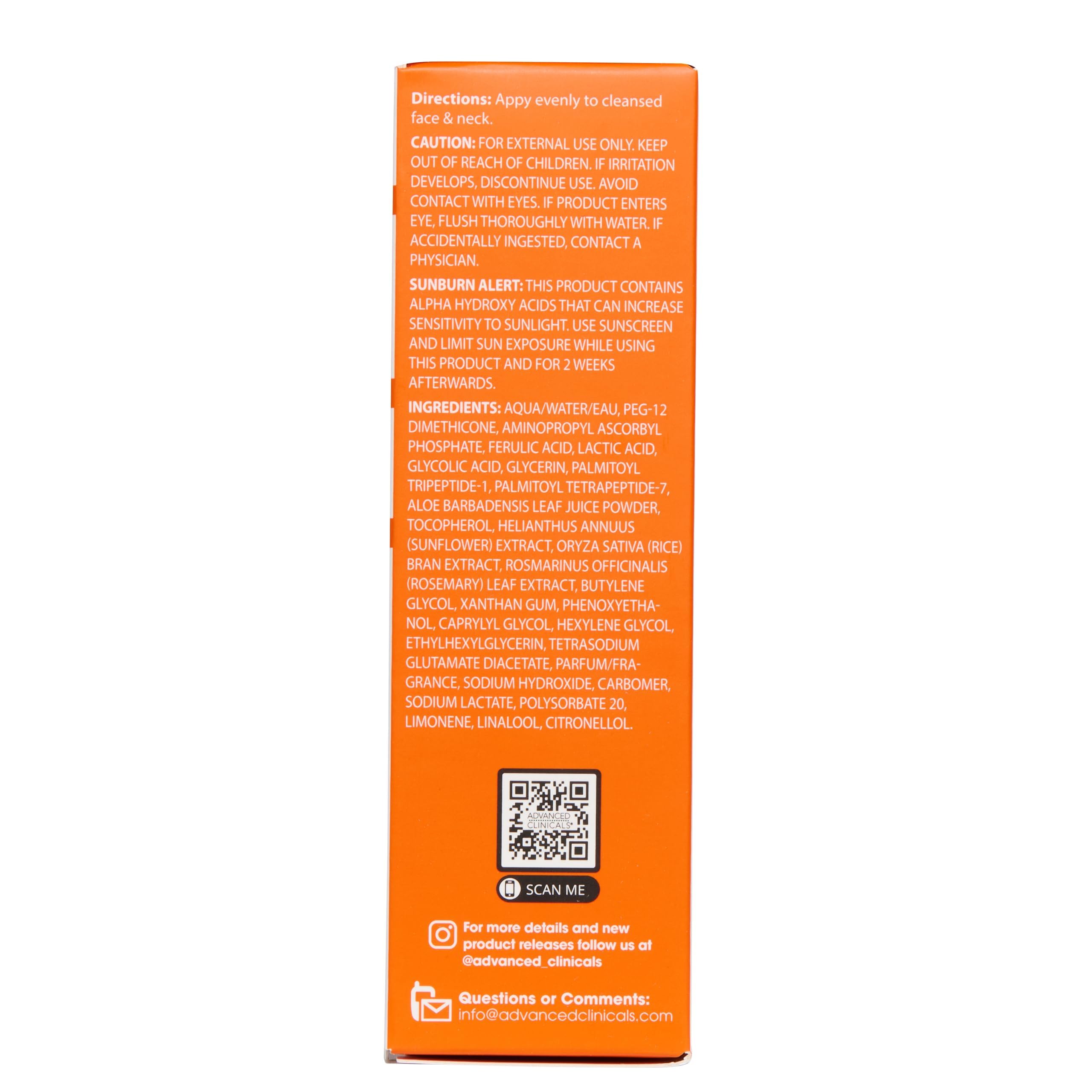Advanced Clinicals Brightening Vitamin C Serum – Duo Pack (52ml x 2)