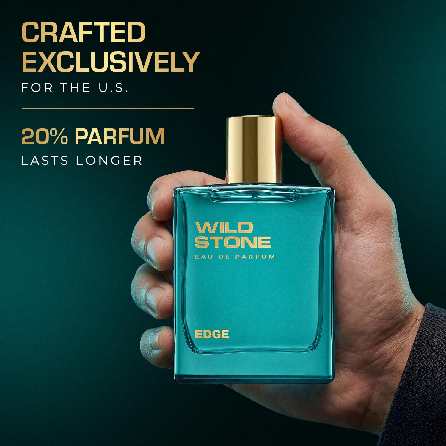 Wild Stone Edge Eau De Parfum | 3.38oz,100 ml | Luxury EDP Perfume for Men | Intense Long Lasting Premium Fragrance | 100% Liquid Scent