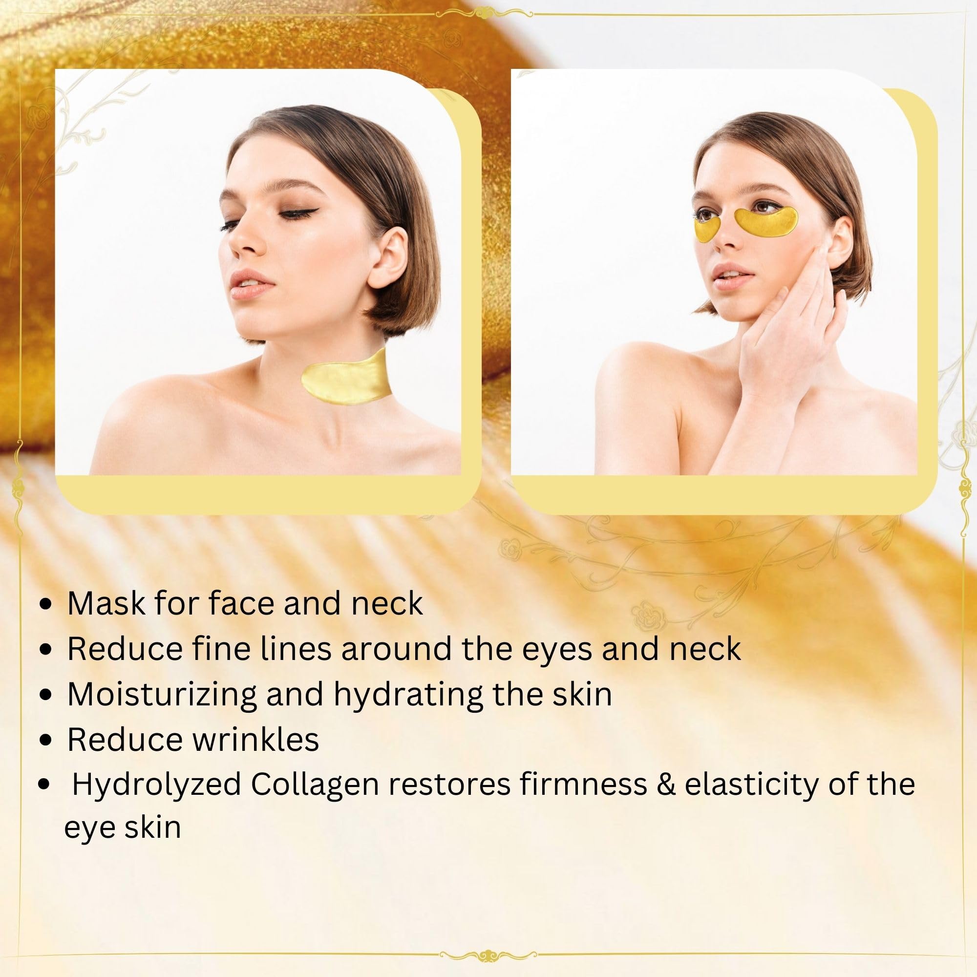 Green Cosmos 24k Gold Crystal Collagen Eye Masks (30 Pairs)