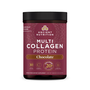 Ancient Nutrition Collagen Powder Protein, Multi Collagen Chocolate Protein Powder