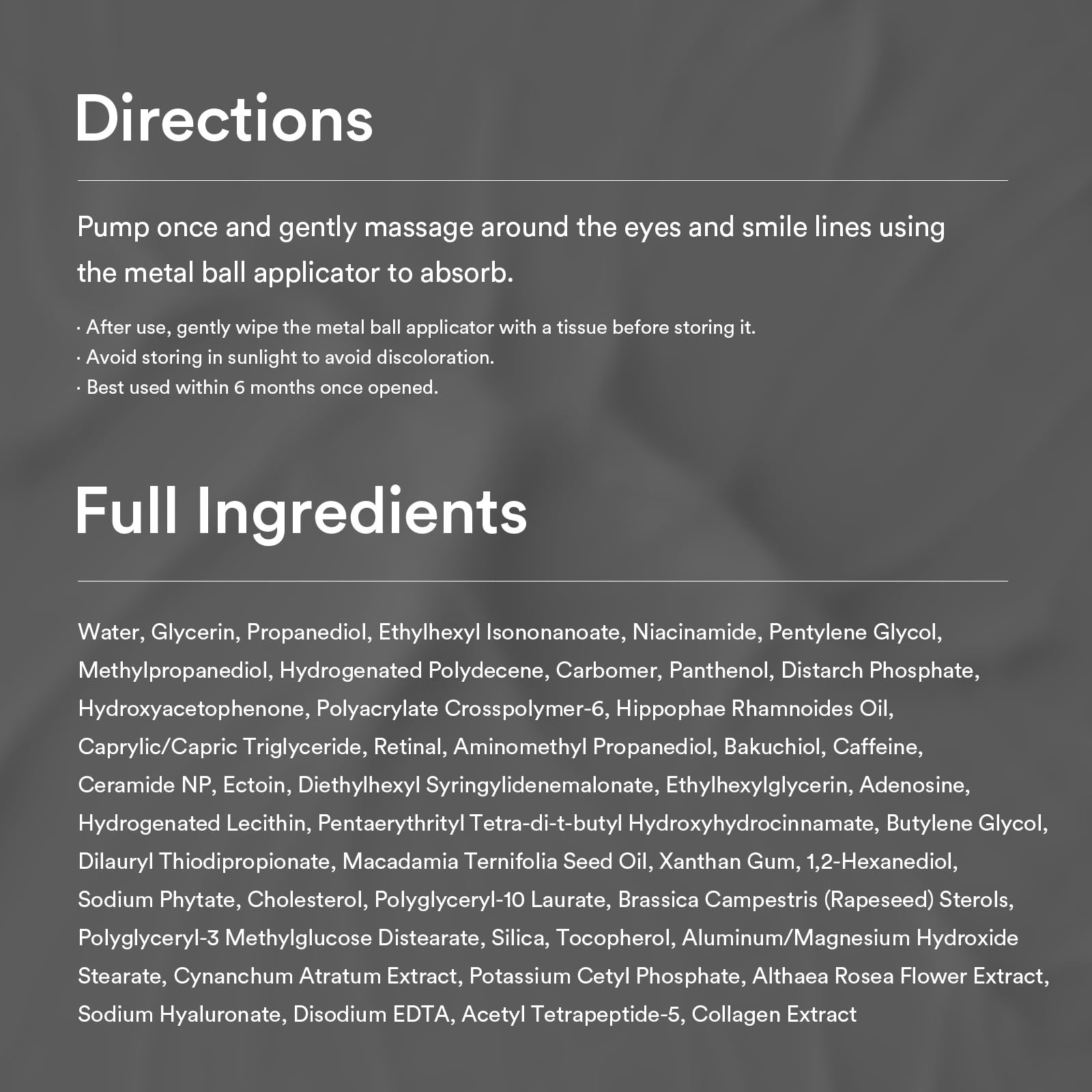 Abib Retinal Eye Serum Lifting Roller (0.5 Fl Oz) - Anti-Aging Under Eye Applicator with Caffeine & Bakuchiol for Wrinkles, Puffiness & Dark Circles