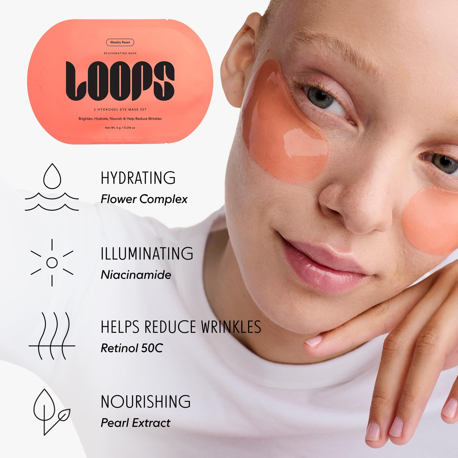 LOOPS Weekly Reset – Rejuvenating Hydrogel Eye Mask Kit (5pc)
