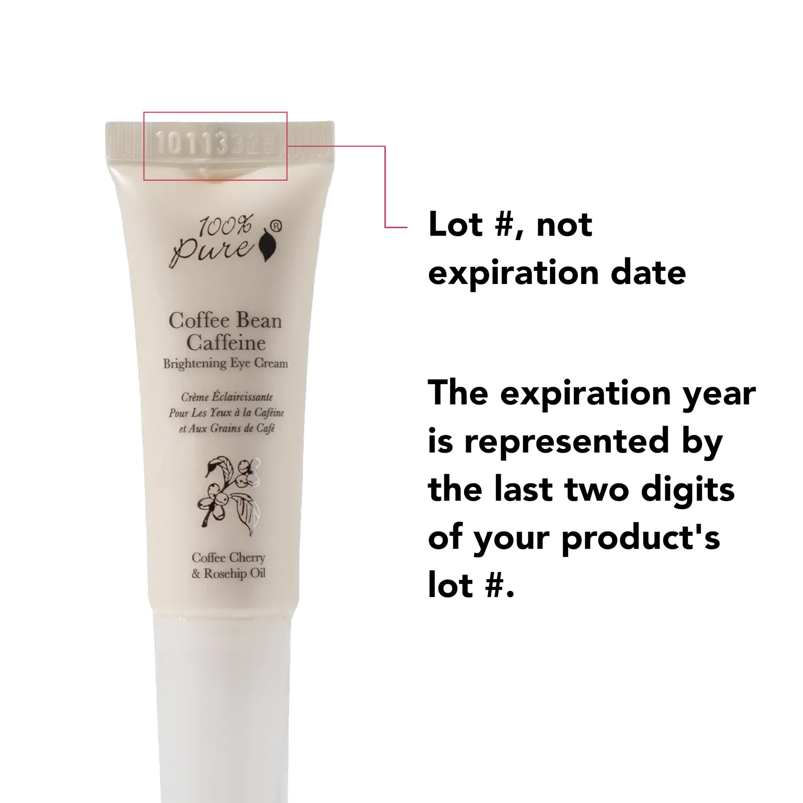 100% PURE Coffee Bean Caffeine Eye Cream – Refresh & Hydrate (10ml)