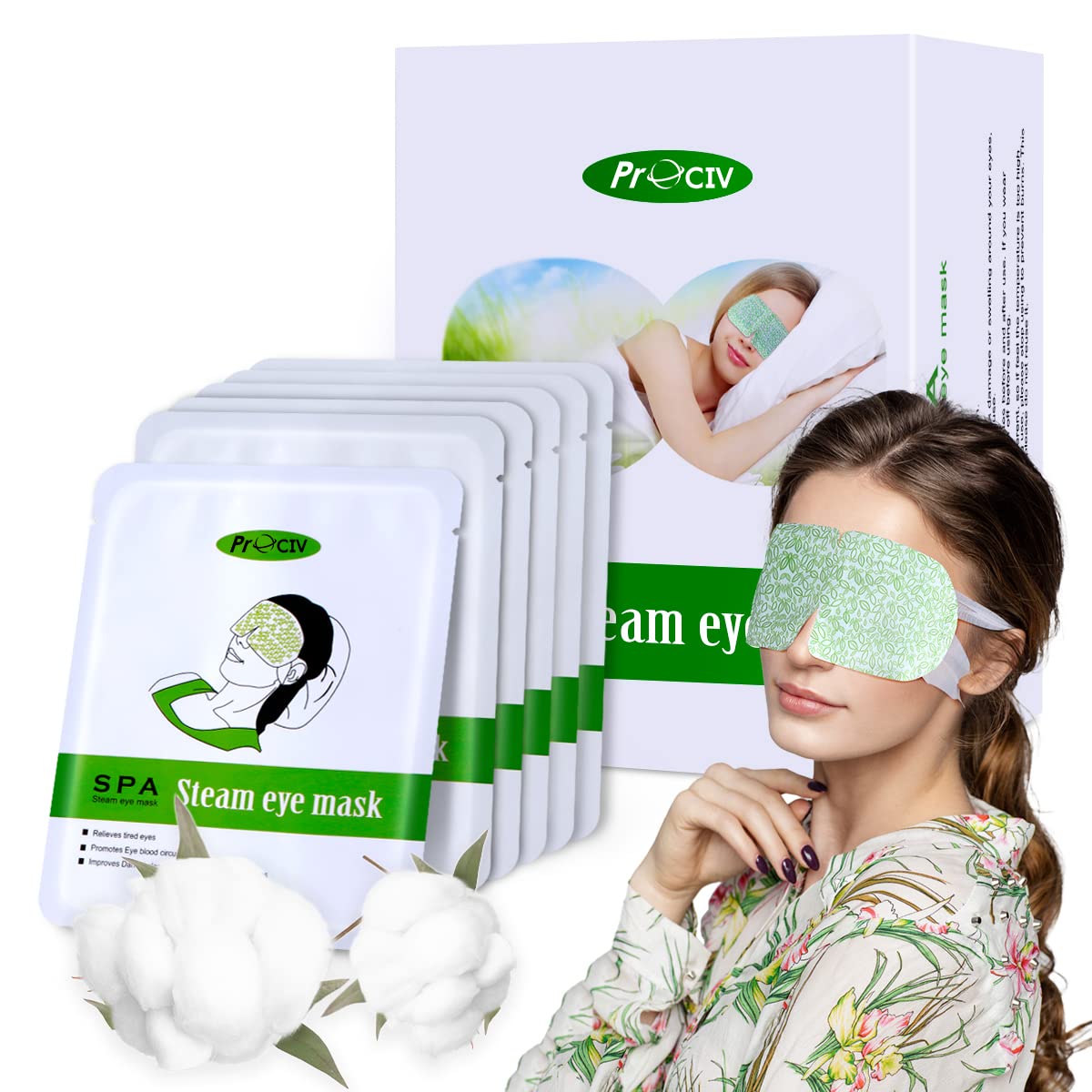 16 Packs Disposable Steam Eye Masks - Self-Heating Warm Compress for Dry Eyes