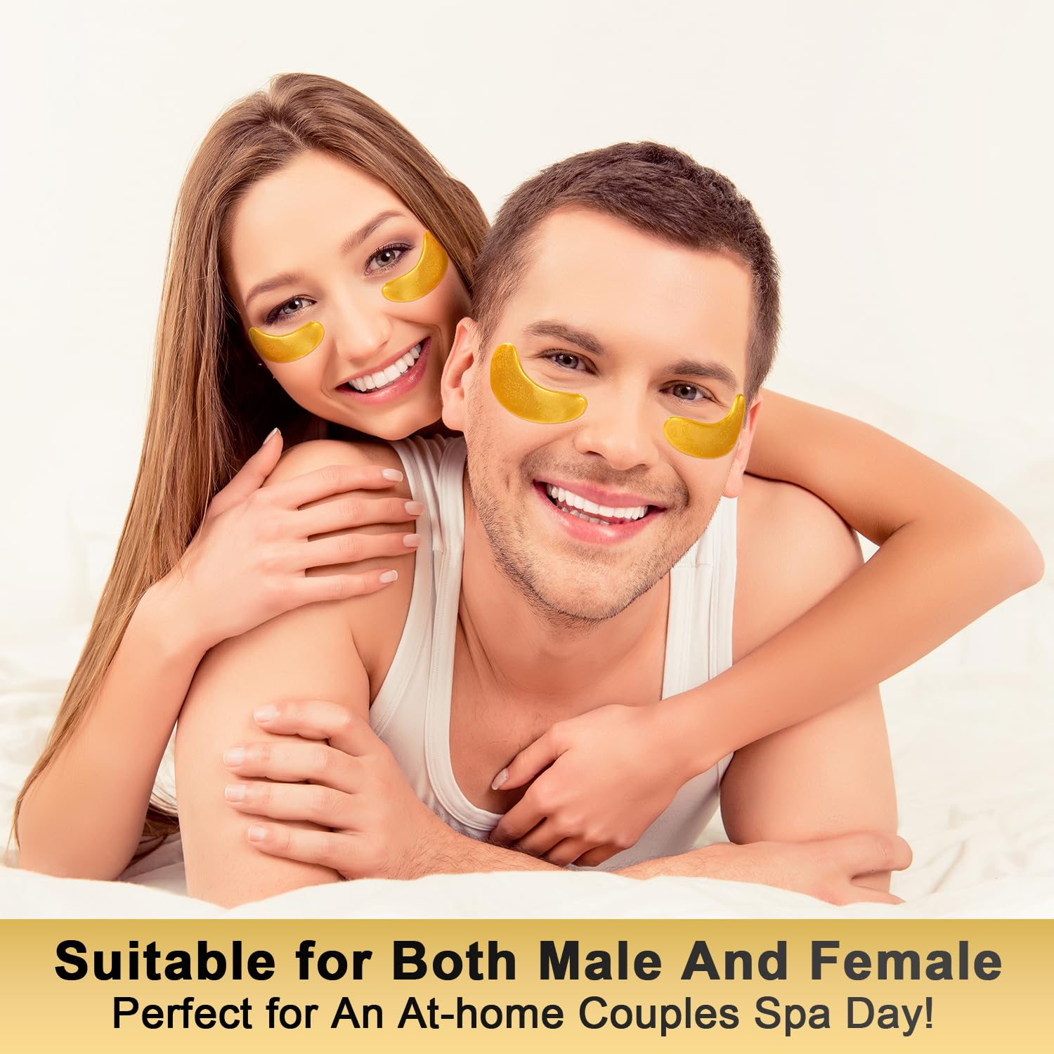 Tibobo 24K Gold Under Eye Patches - Vegan & USA Tested (36 Pairs)
