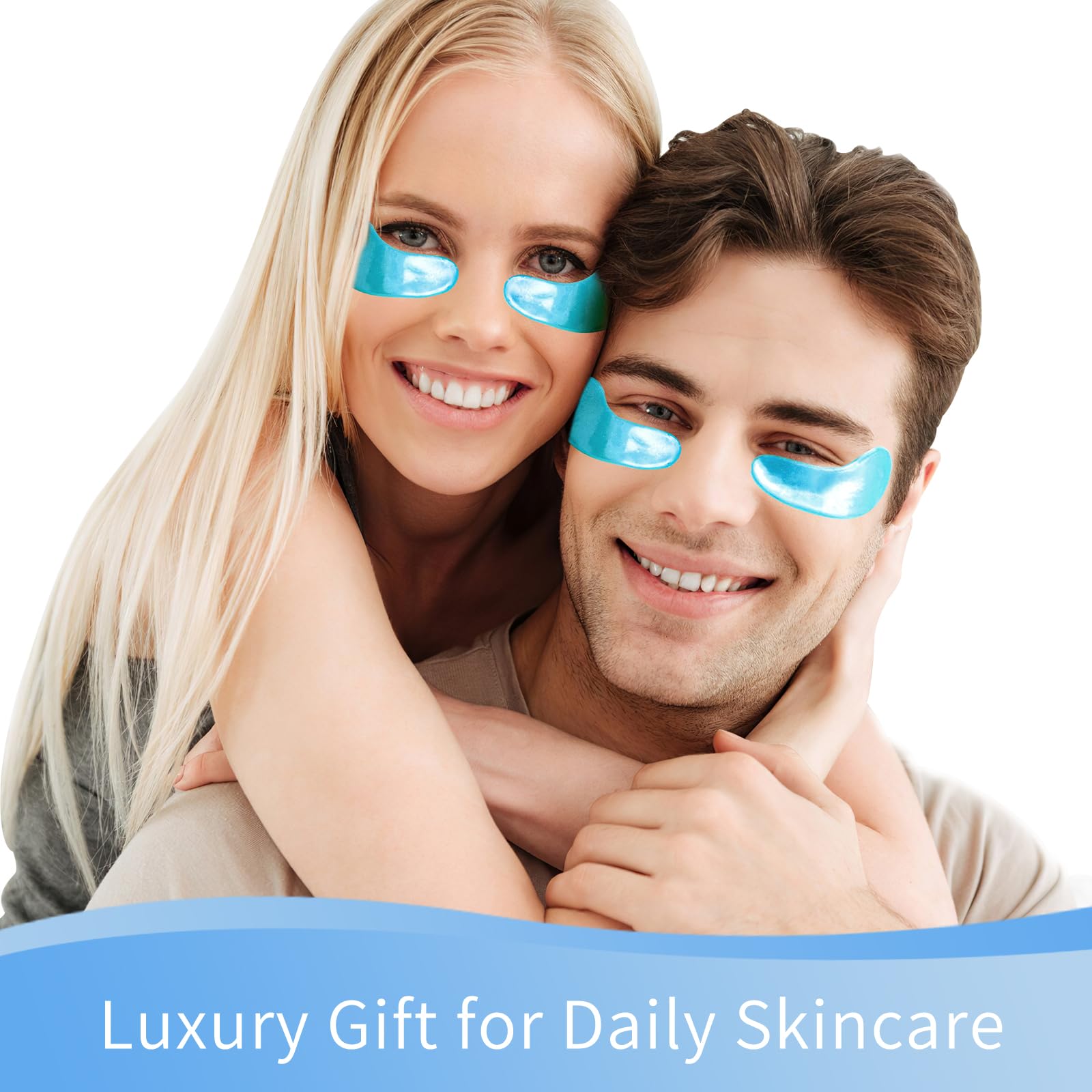 USTELIR Under Eye Patches - 40 Pairs - Hyaluronic Acid Eye Masks for Dark Circles, Puffy Eyes & Wrinkles