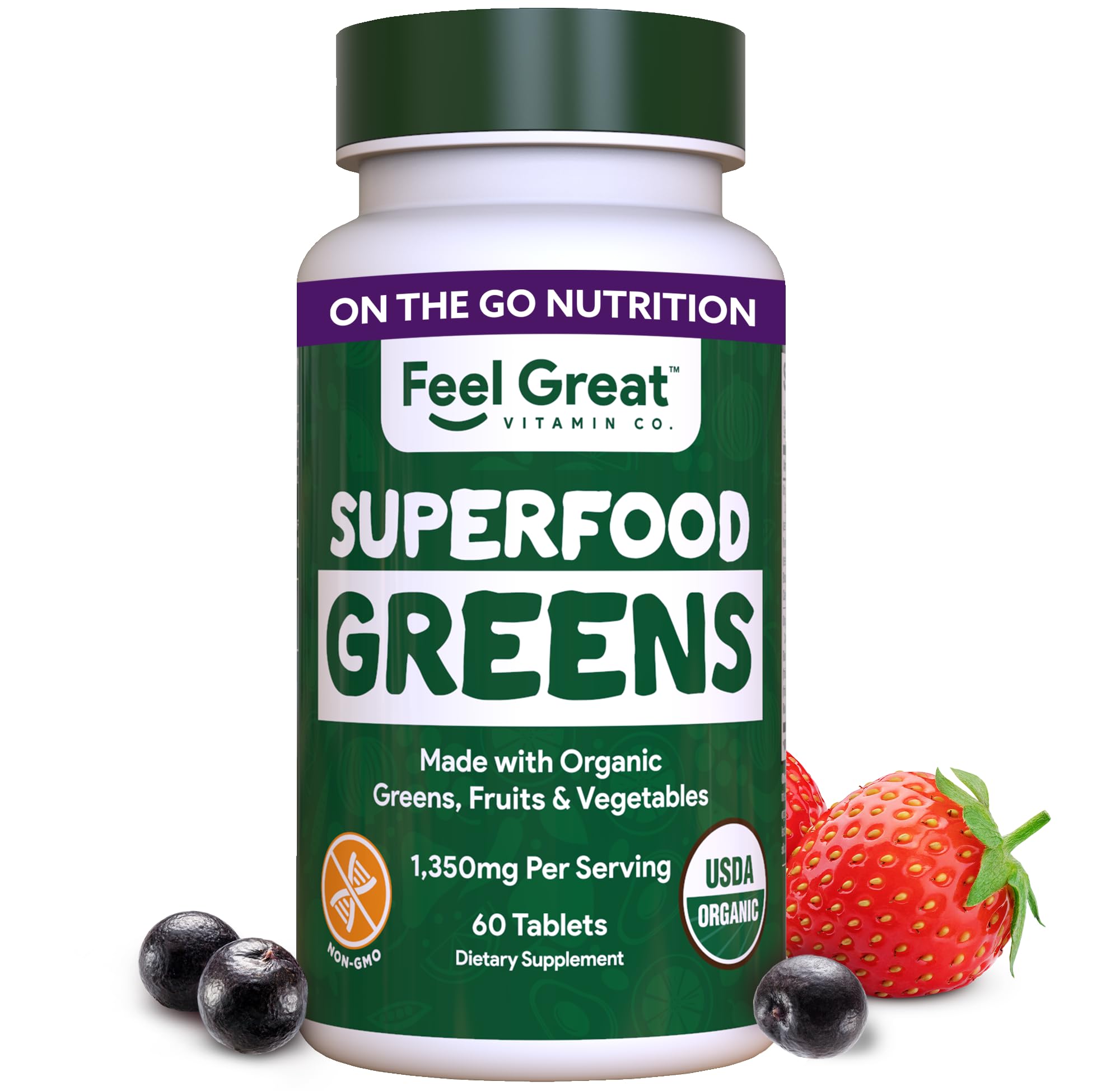 Superfood Greens by Feel Great Vitamin Co. | Organic Greens, Fruits and Veggies 