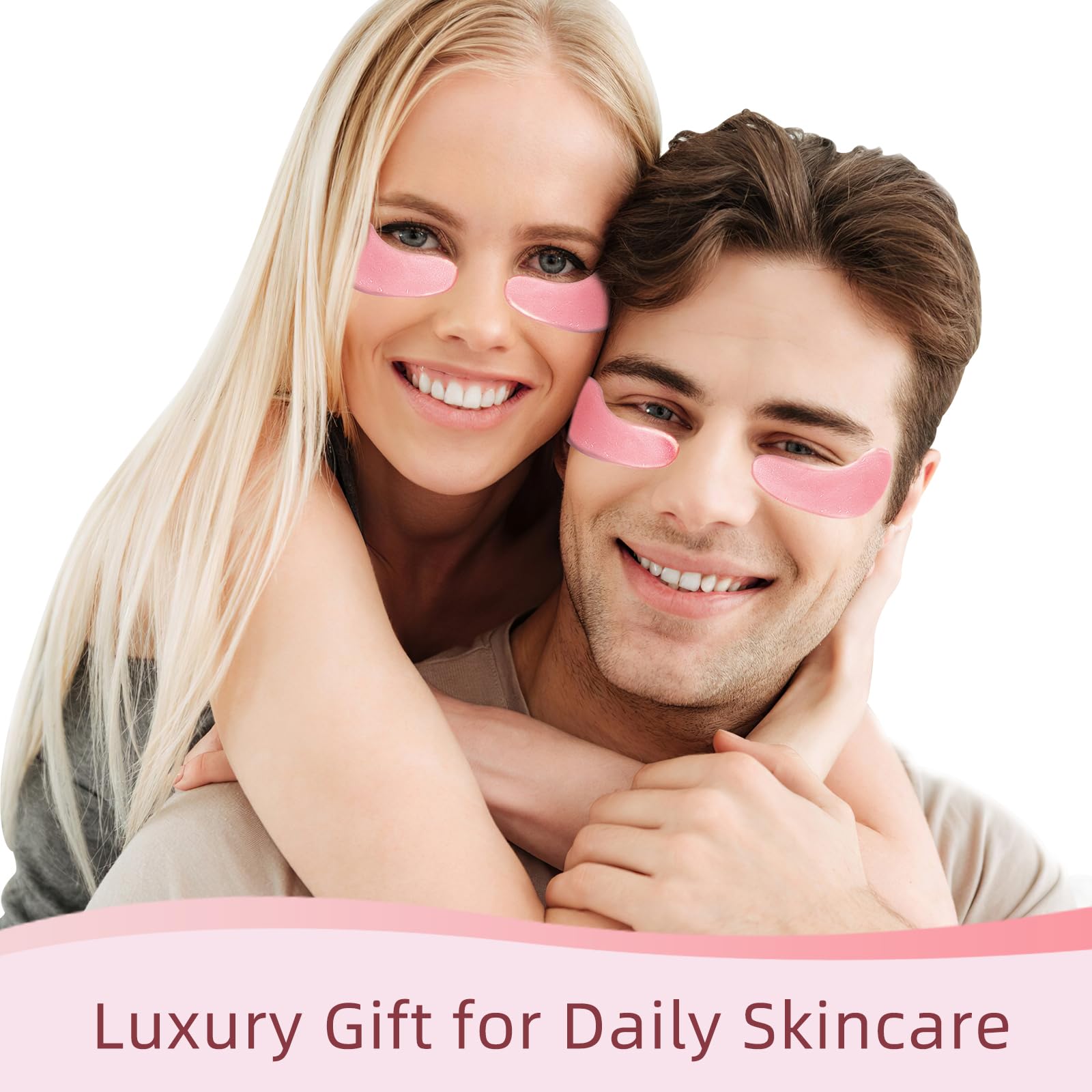 USTELIR Rose Under Eye Patches - 40 Pairs - Soothing Eye Masks for Dark Circles, Puffy Eyes & Wrinkles