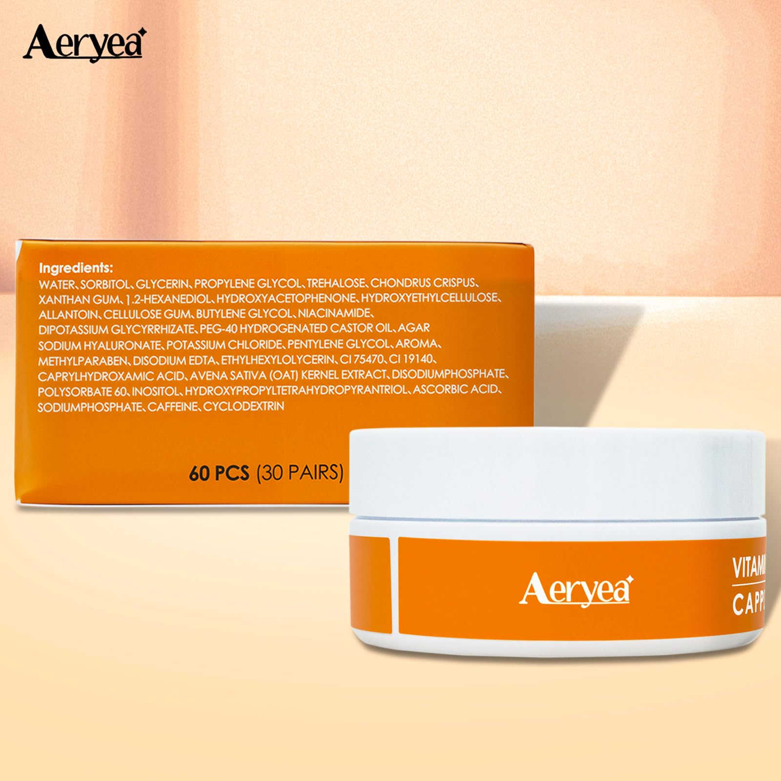 Aeryea Vitamin C & Caffeine Under Eye Patches - Hydra-Gel (2 Pack)