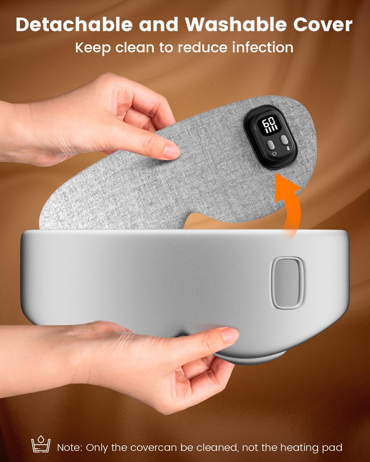 Anydance Cordless Heated Eye Mask – Rechargeable Warm Compress for Dry Eyes & Sleep Relief (Grey)