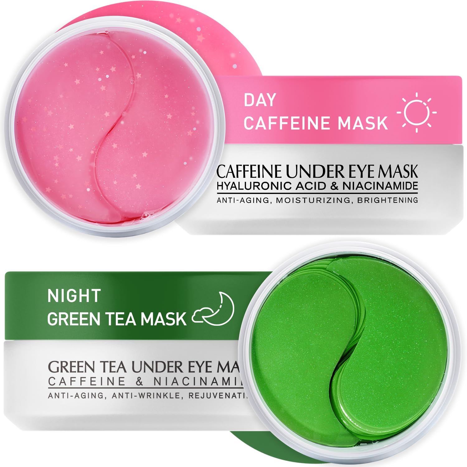 Under Eye Patches for Puffiness Kit - Green Tea & Caffeine (120 Pcs)