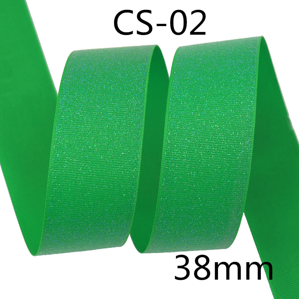 Glitter Ribbed Ribbon 38mm Sparkle Gift Wrapping Craft Decoration Band