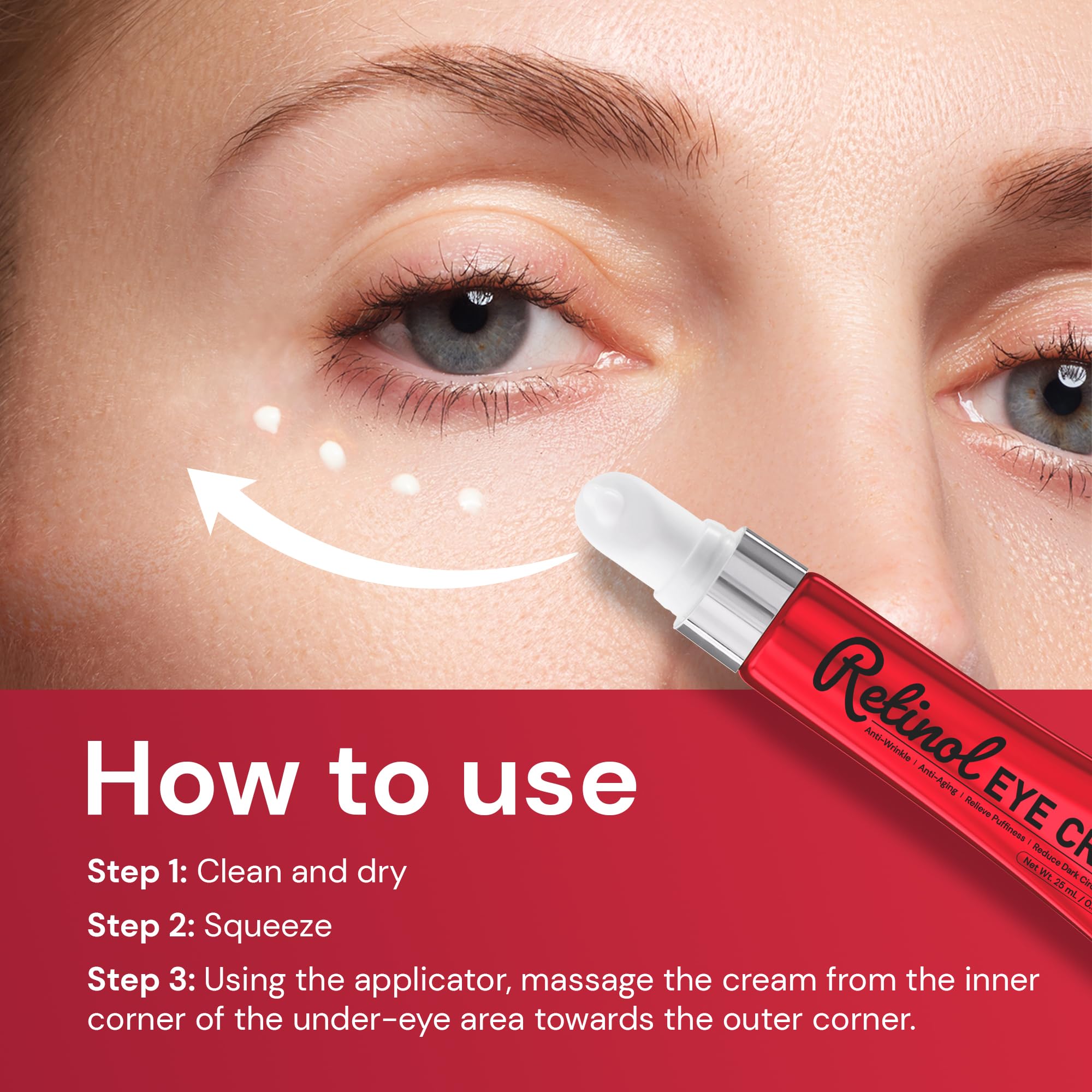 Retinol Eye Cream Anti-Aging - Instant Tightening & Wrinkle Repair (0.85 oz)