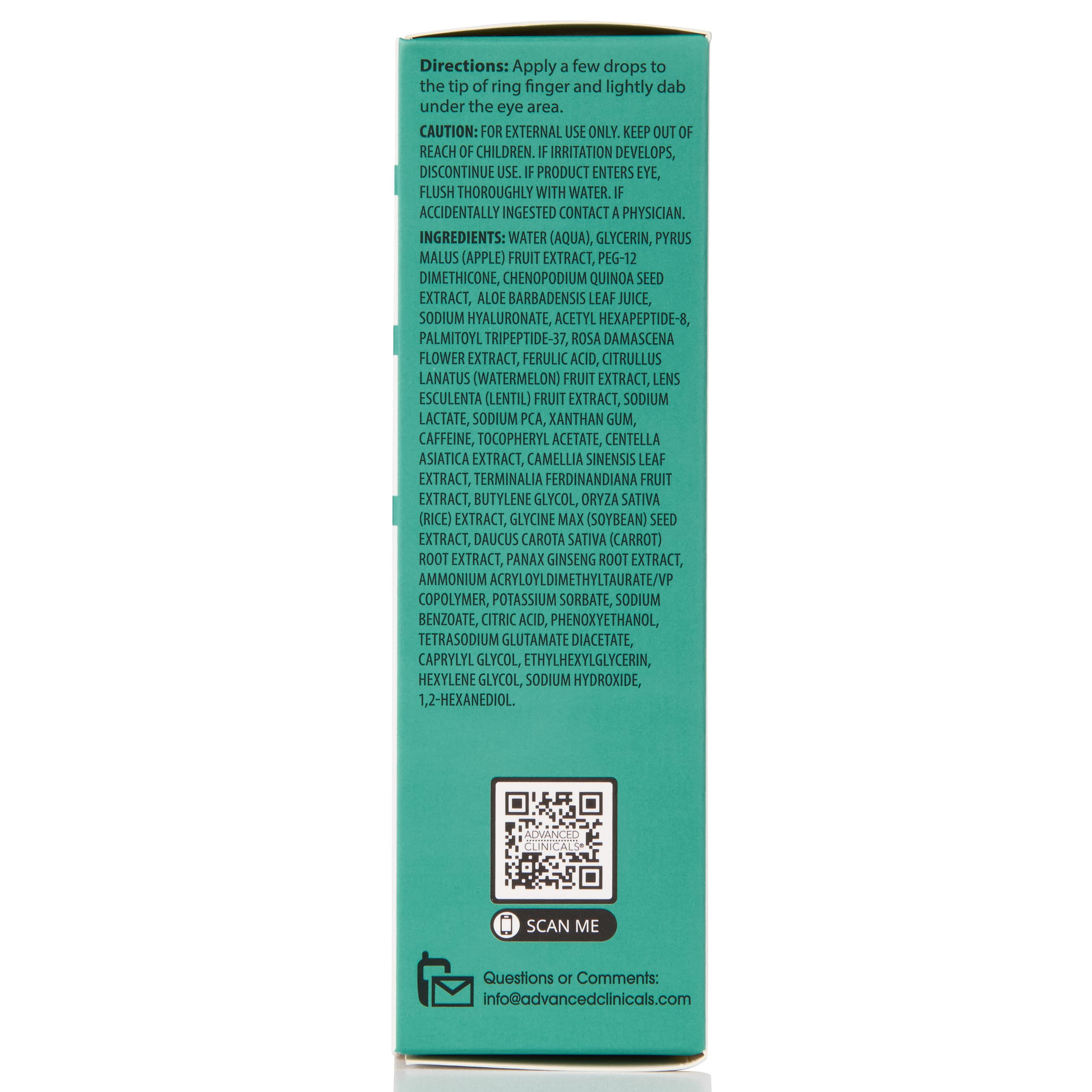 Advanced Clinicals Puffy Eye Serum – Vitamin C & Caffeine Duo (52ml x 2)