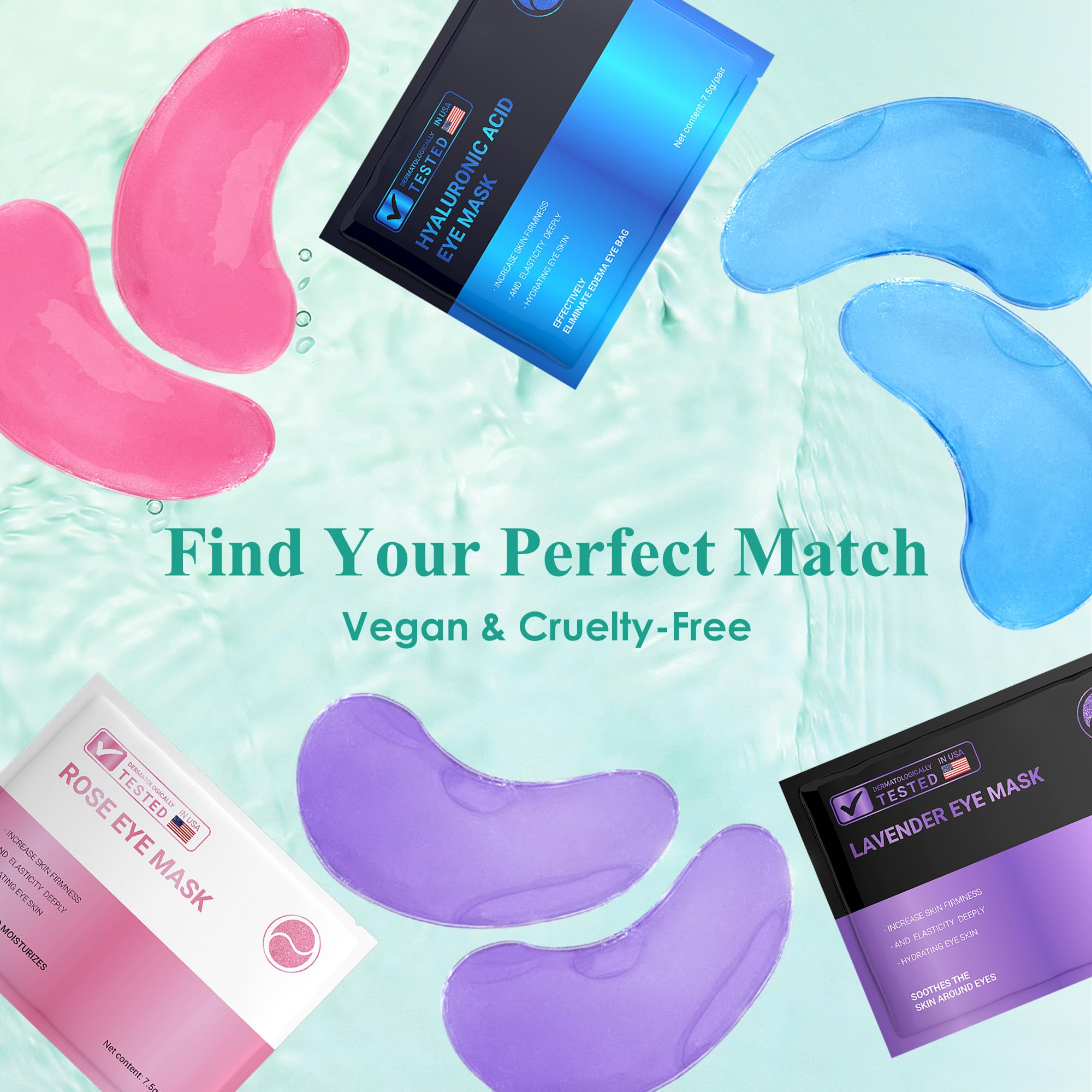 3Mix Under Eye Patches Multi-Pack - 30 Pairs - Collagen Eye Masks for Dark Circles, Puffiness & Wrinkles