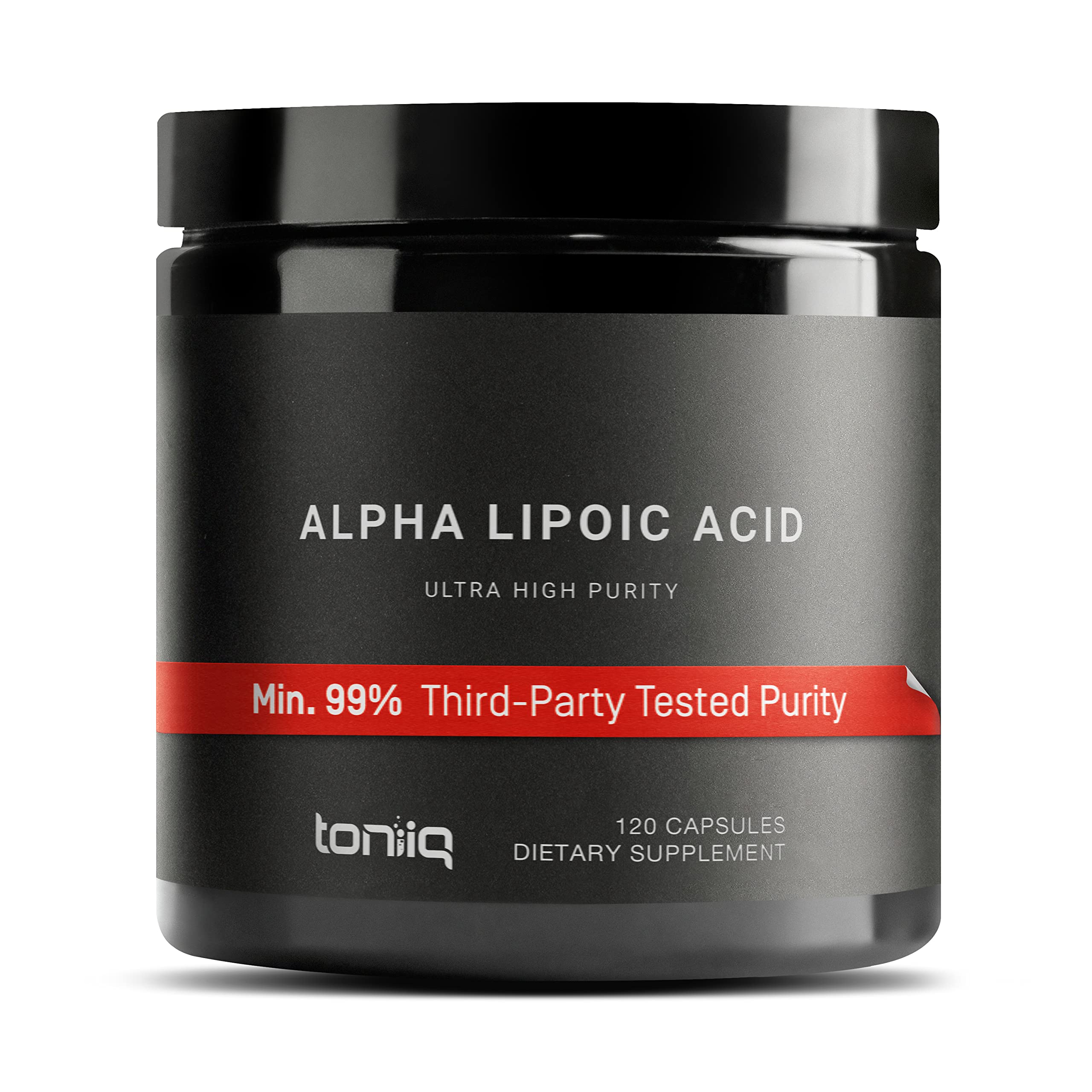 Toniiq 1000mg Ultra High Strength Alpha Lipoic Acid Capsules - Highly Purified 99%+ USP 