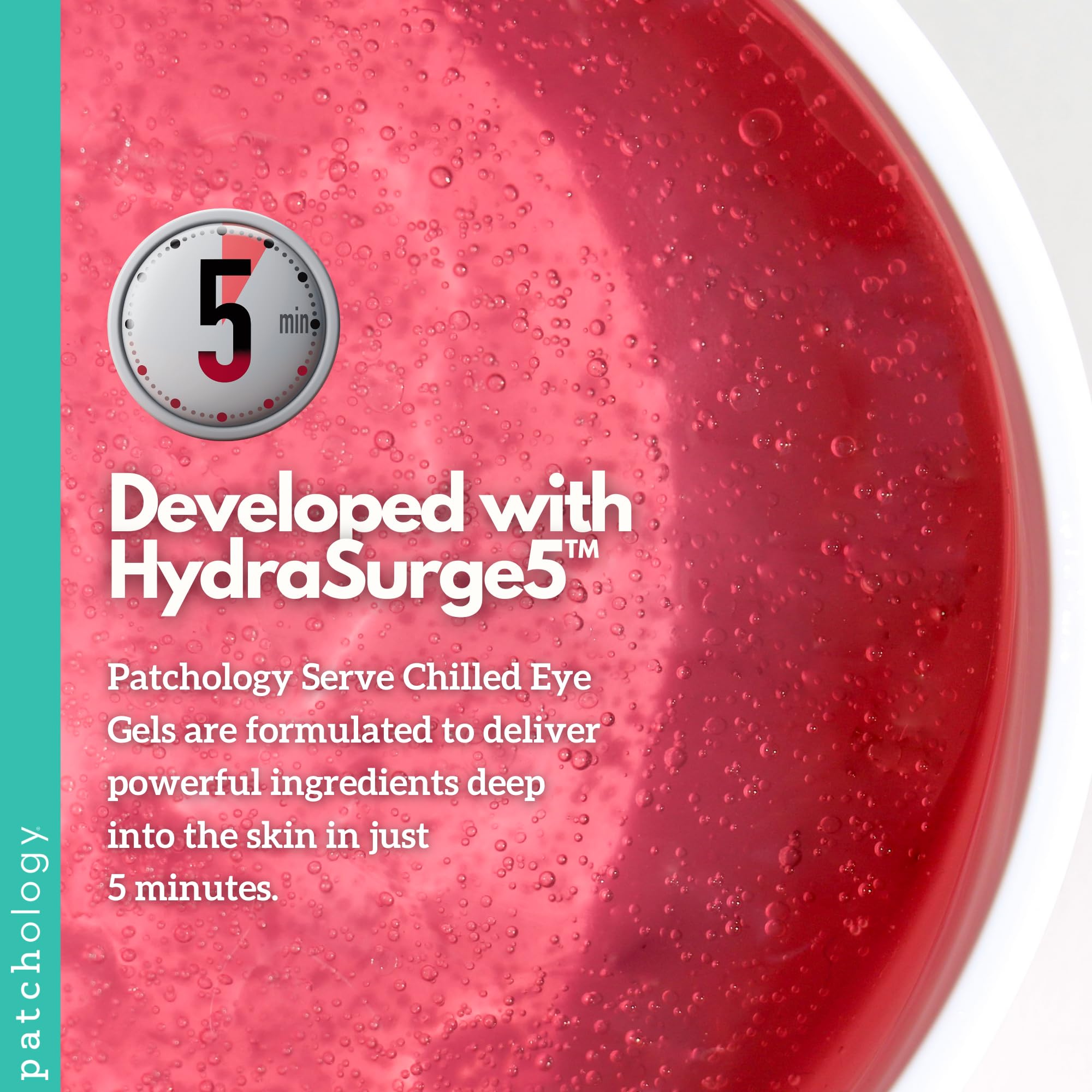 Patchology Serve Chilled Rosé Eye Gels - Hydrating Eye Patches (15 Pairs/Jar)