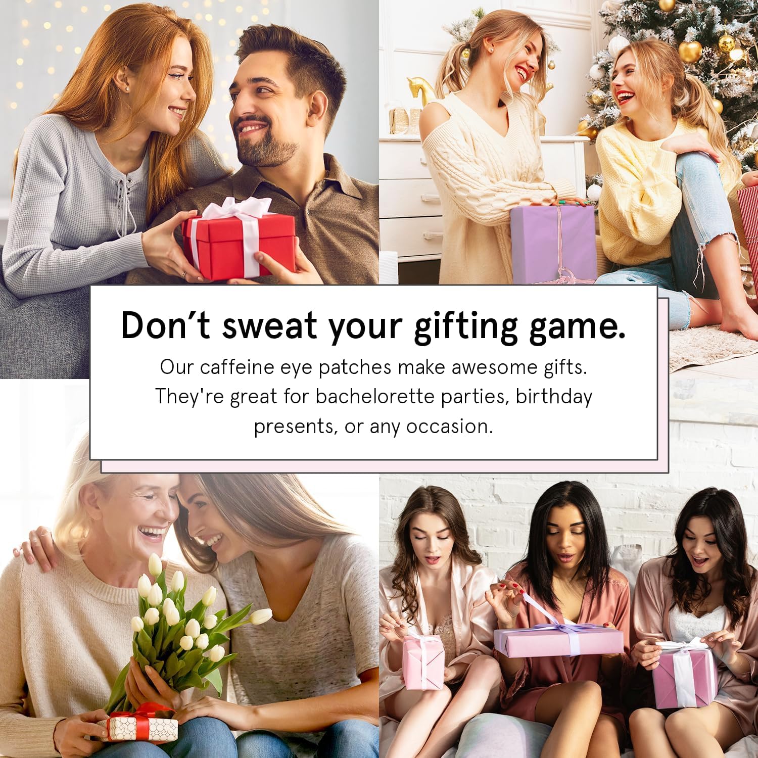 grace & stella Caffeine & Bronze Under Eye Patches - 6 Pairs - Niacinamide & Hyaluronic Acid Vegan Gel Masks