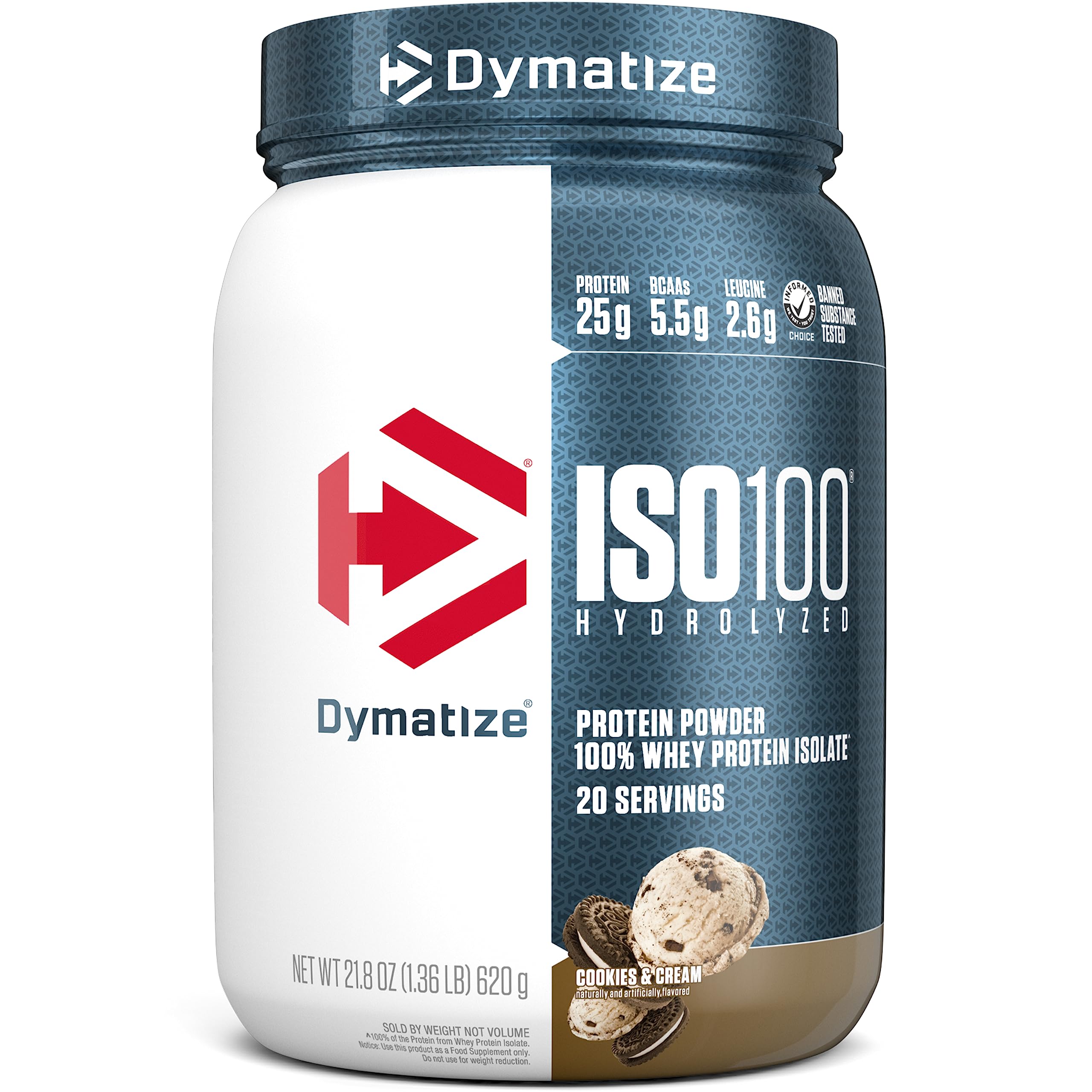 Dymatize ISO100 Hydrolyzed Protein Powder, 100% Whey Isolate Protein, 25g of Protein