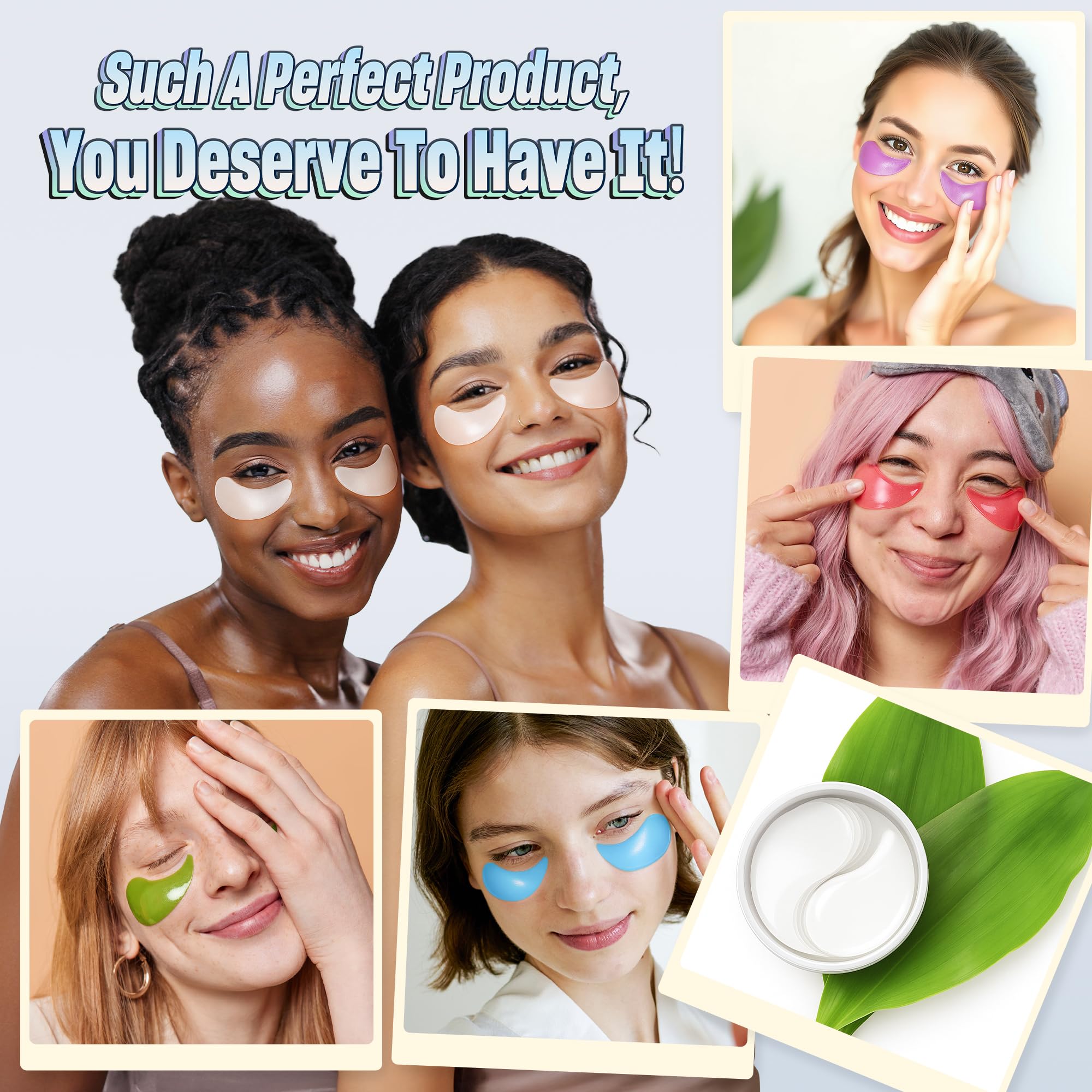 NAZANO White Under Eye Patches 60 Pack for Dark Circles & Puffiness