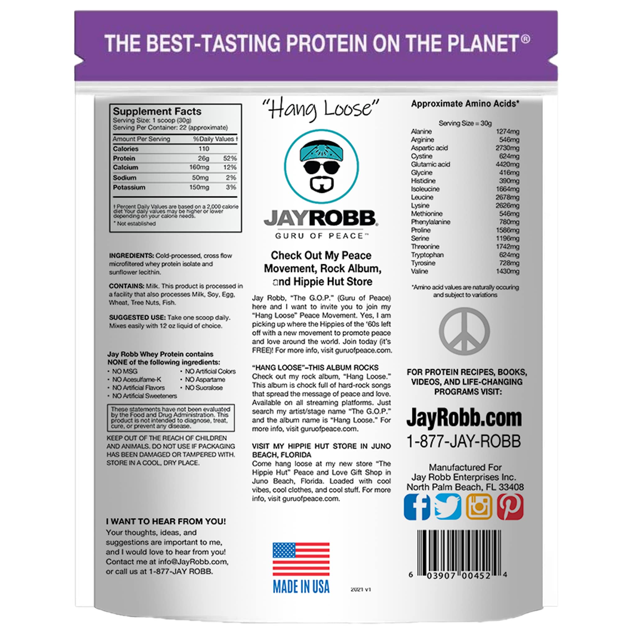 Jay Robb - Grass-Fed Whey Protein Isolate Powder, Outrageously Delicious, Unflavored, 23 Servings (24 Ounce)
