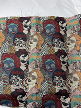 Ethnic Jacquard Fabric Polyester Upholstery Sewing Cloth 147cm Wide