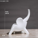 Lucky Elephant Figurine Resin Decor Fortune Feng Shui Home Ornament