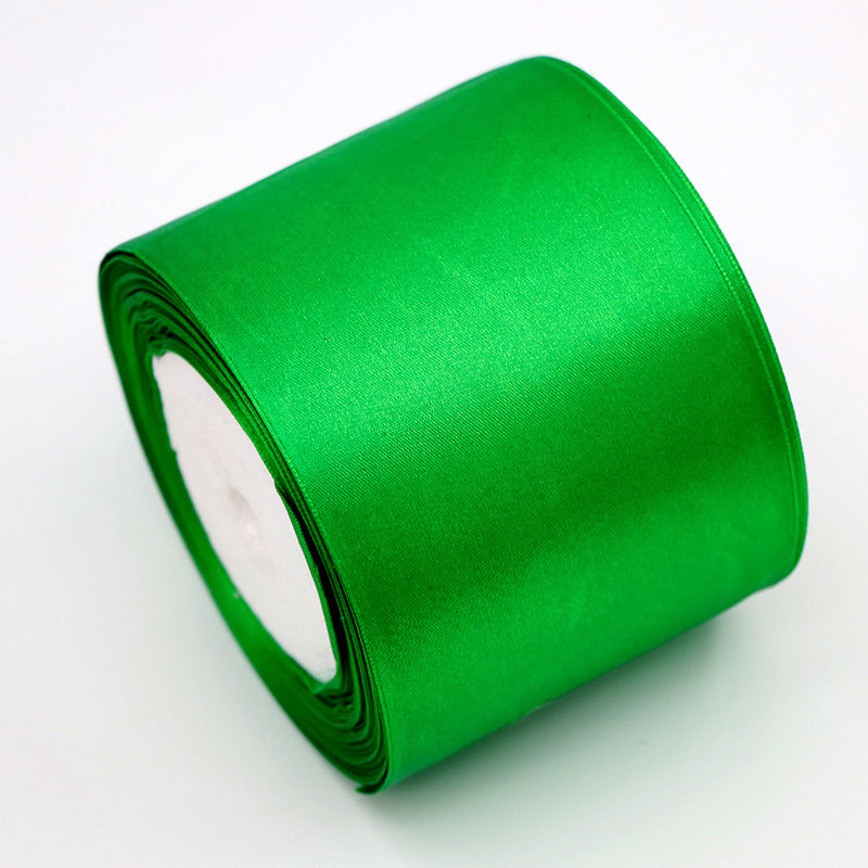 8cm Silk Ribbon Roll 25 Yards Wedding Gift Wrapping DIY Craft Decoration