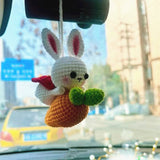 DIY Crochet Keychain Kit Cute Cartoon Doll Key Ring Yarn Craft Set