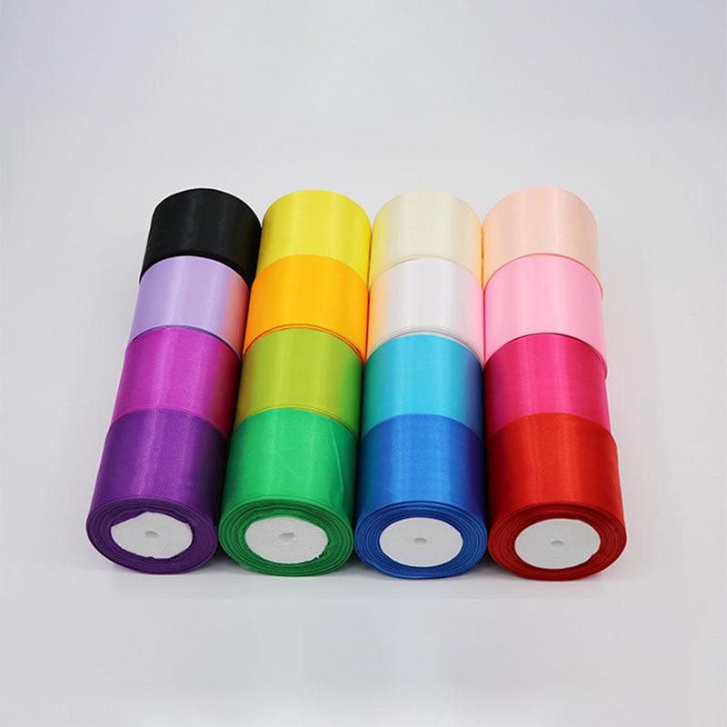 8cm silk ribbon roll colorful wedding decorative ribbon for gift wrapping and crafts