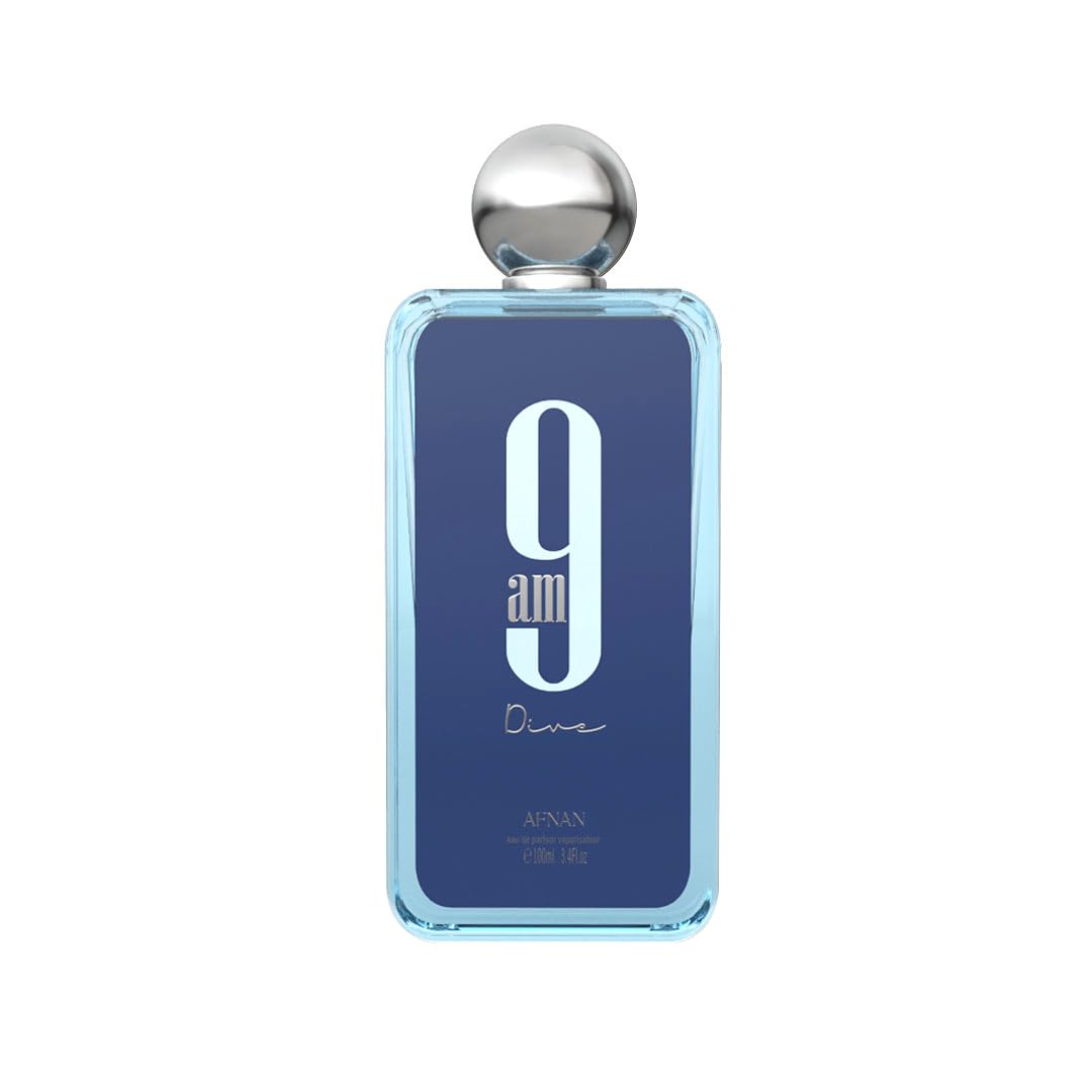 Afnan 9 AM Dive unisex Eau de Parfum 3.4 fl oz fragrance bottle