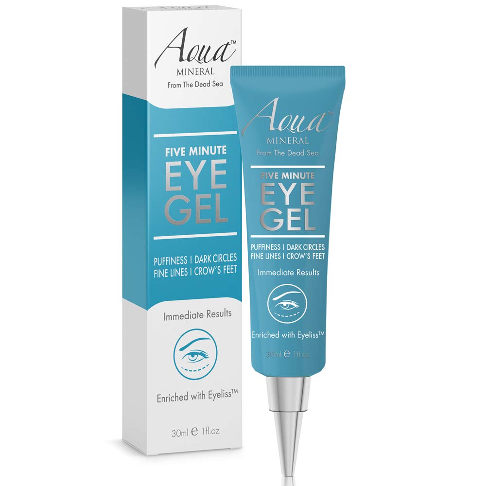 Aqua Mineral 1 oz Puffy Eye Gel - Instant Rapid Reduction Treatment with Green Tea Extract