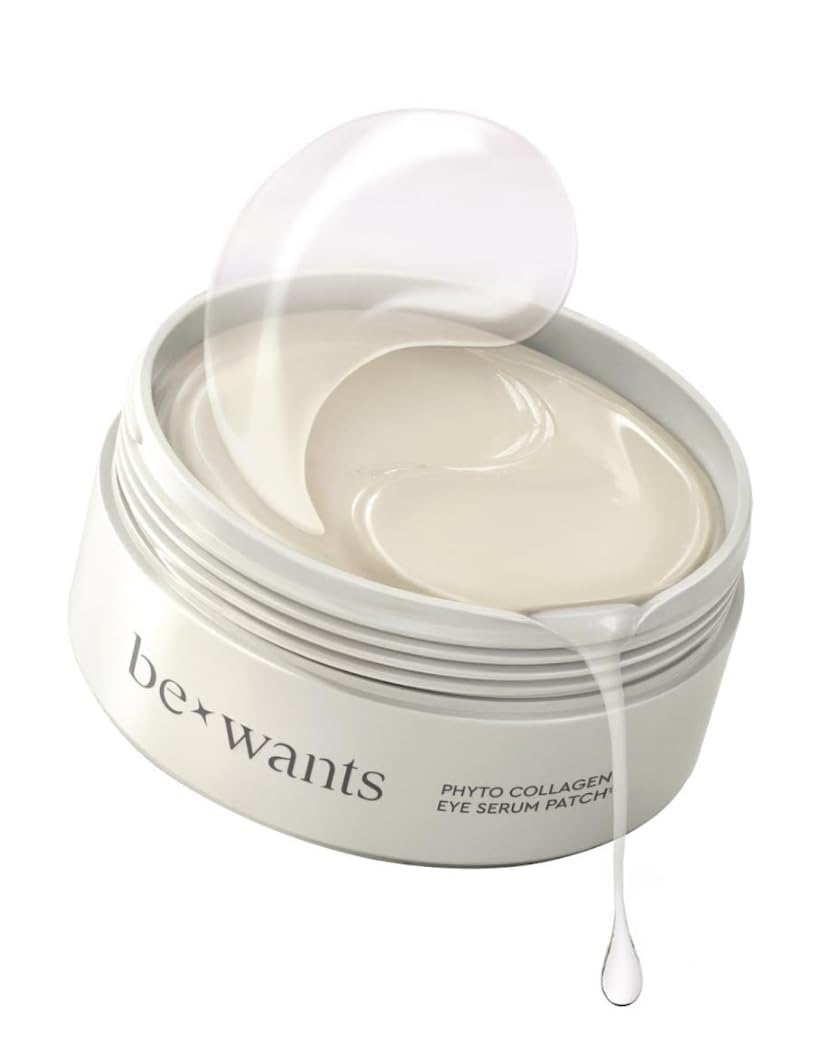 Bewants Korean under eye patches with vegan collagen and bamboo water for dark circles and puffiness 60 pieces