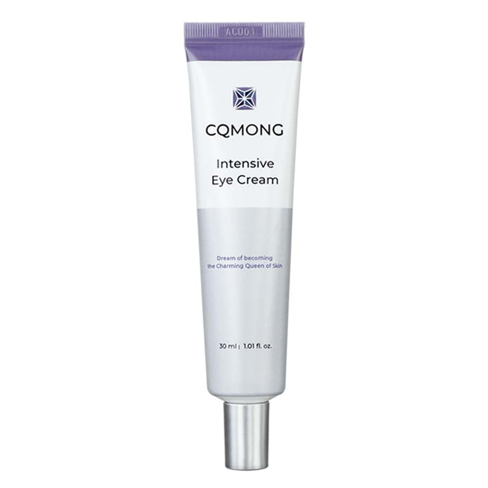 CQMONG Intensive Eye Cream with Glutathione and Amino Acids for brightening dark spots and smoothing wrinkles under eyes.
