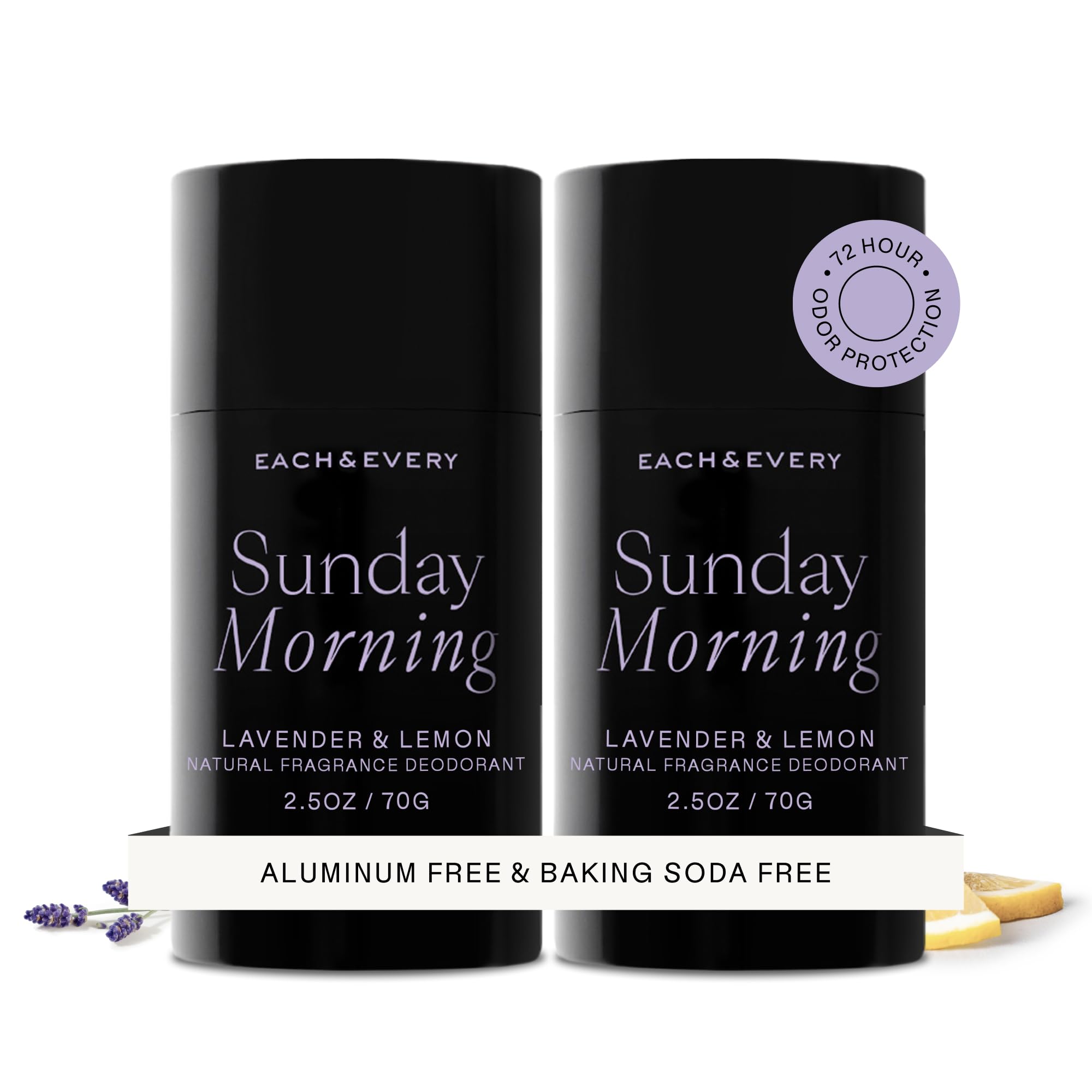 Each and Every Lavender and Lemon aluminum free deodorant two pack for sensitive skin