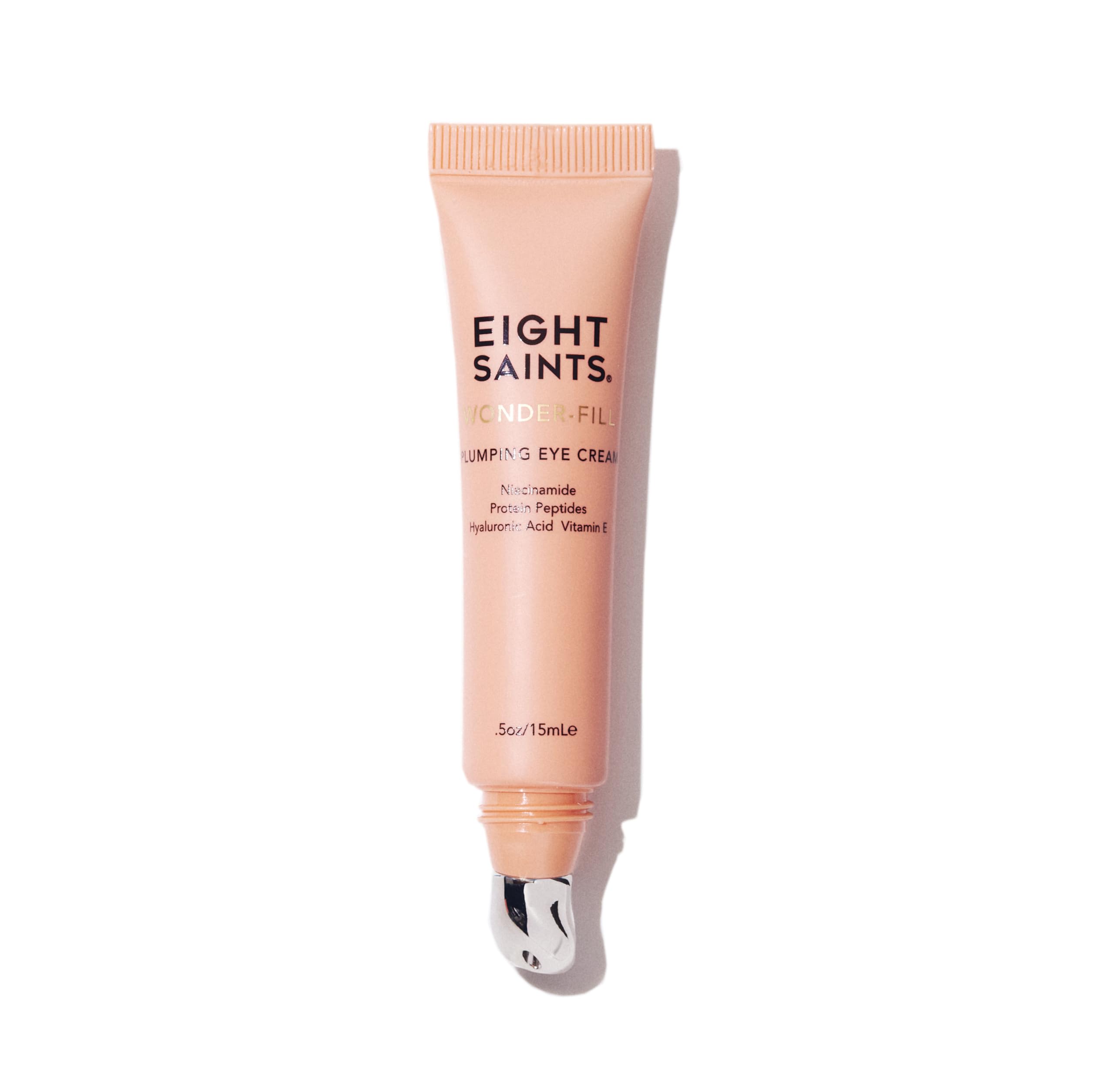 Eight Saints Wonder-fill Plumping Eye Cream 0.5 oz jar for natural anti-aging and hydration.