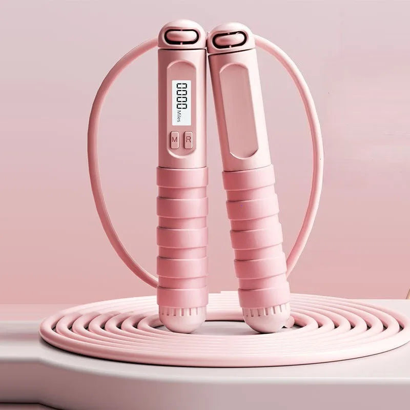Electronic Counting Jump Rope Digital Skipping Rope with Screen Fitness Workout Rope for Weight Loss Training