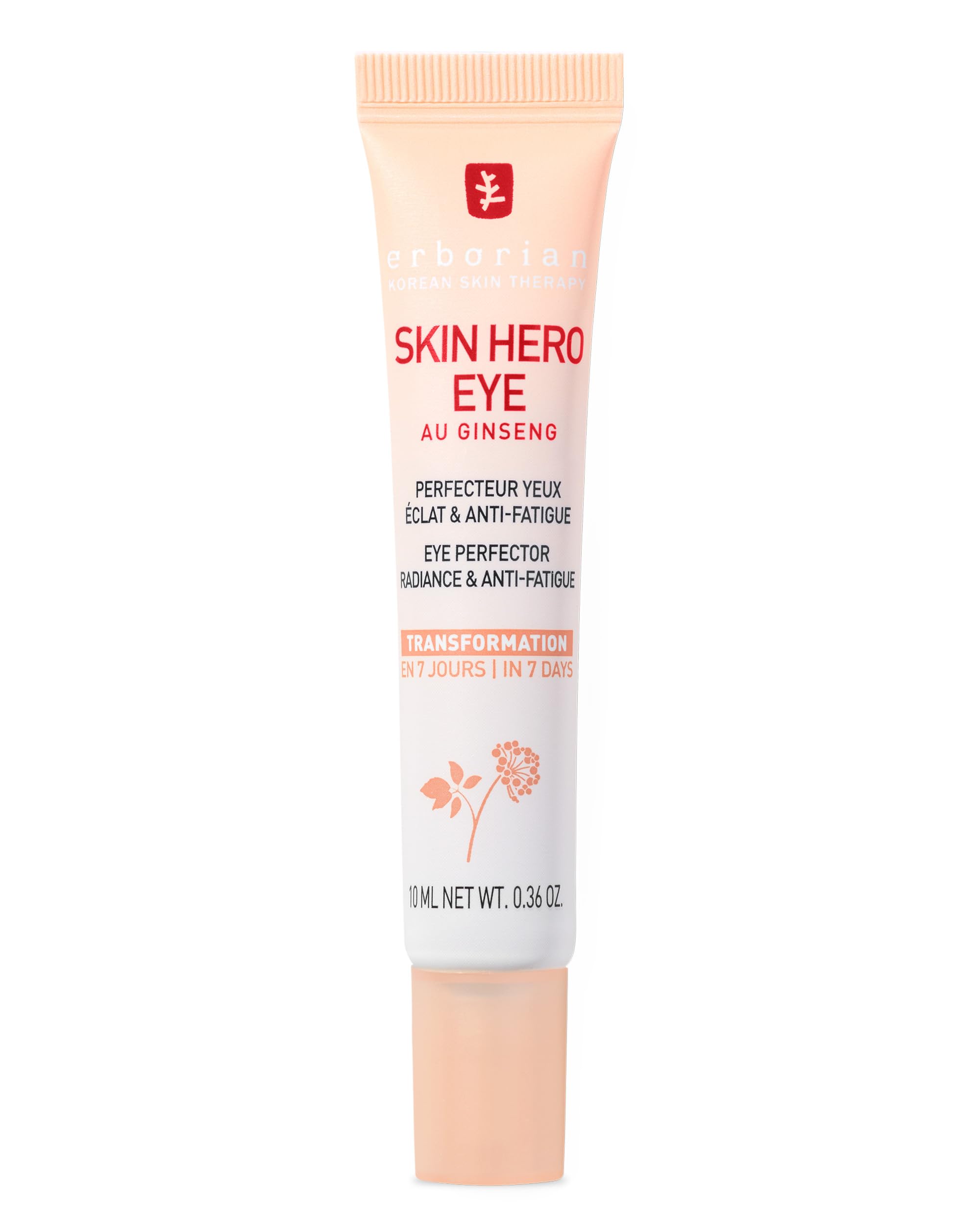 A tube of Erborian Skin Hero Eye Cream Perfector, designed to blur imperfections and hydrate the delicate eye area.