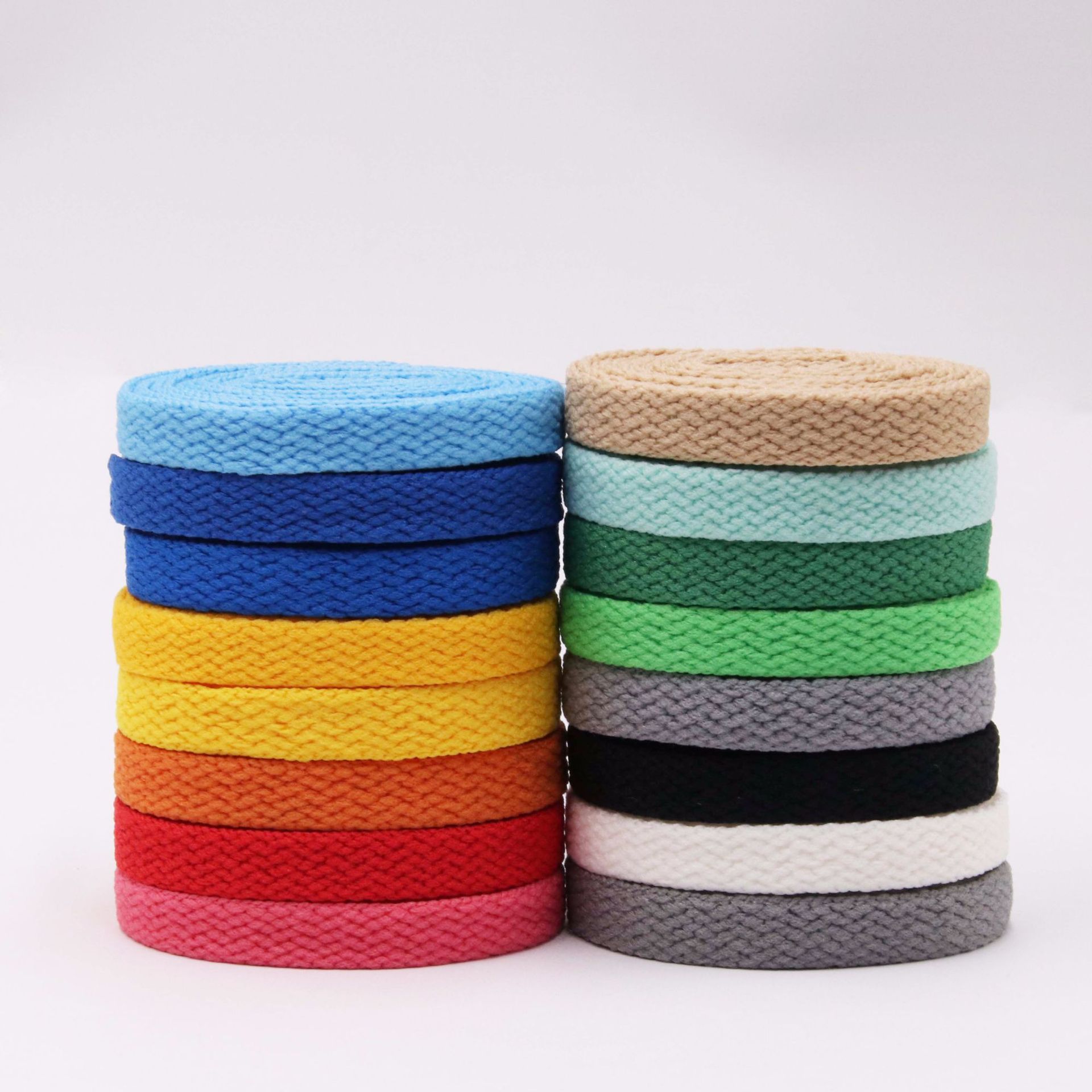 flat mesh shoelaces classic solid color sneaker laces multiple lengths
