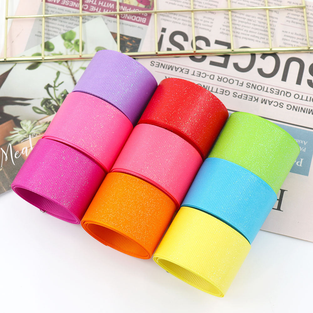 glitter ribbed ribbon 38mm sparkle decorative band for gift wrapping crafts